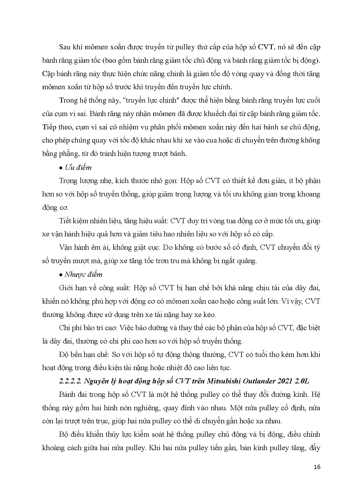 Đồ án tốt nghiệp - Tìm hiểu và mô phỏng hệ thống truyền lực xe Mitsubishi Outlander 2021 2.0L - Trang 27
