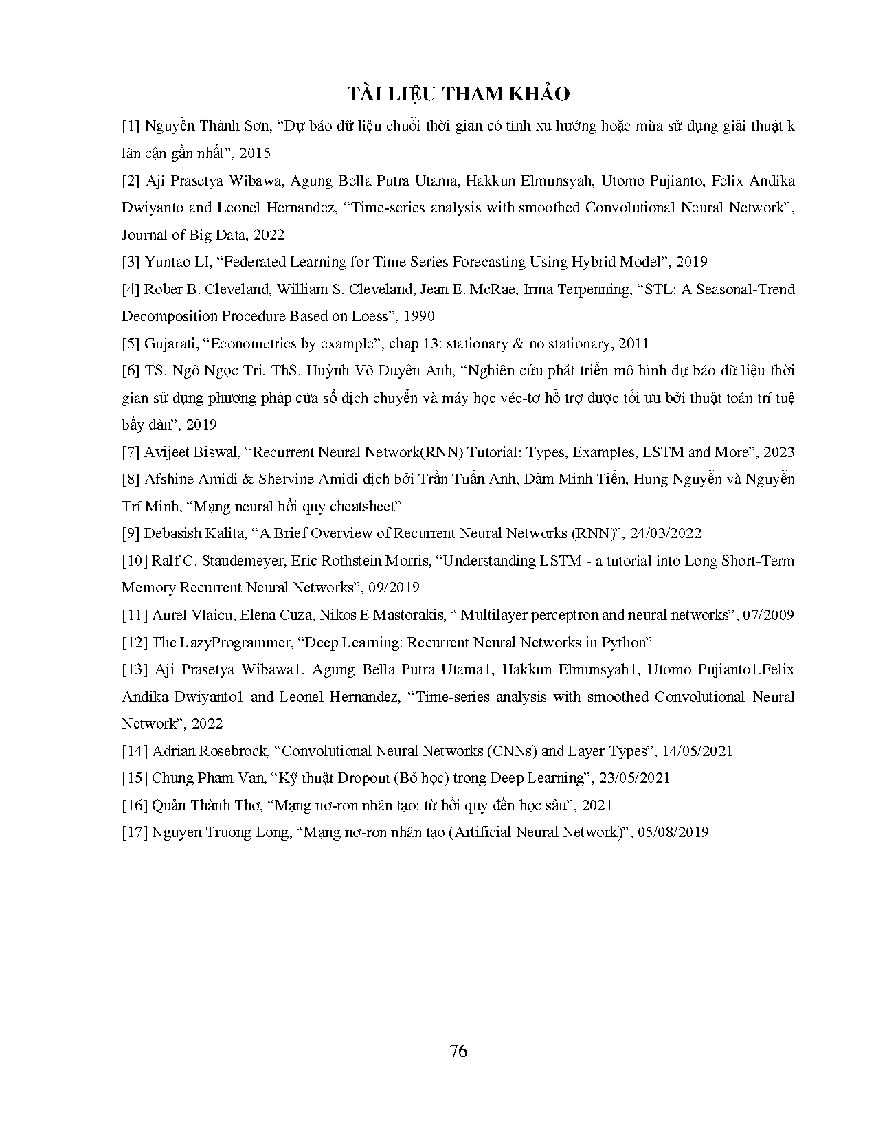 Đồ án tốt nghiệp - Time-Series Analysis with Smoothed Convolutional Neural Network - Trang 92