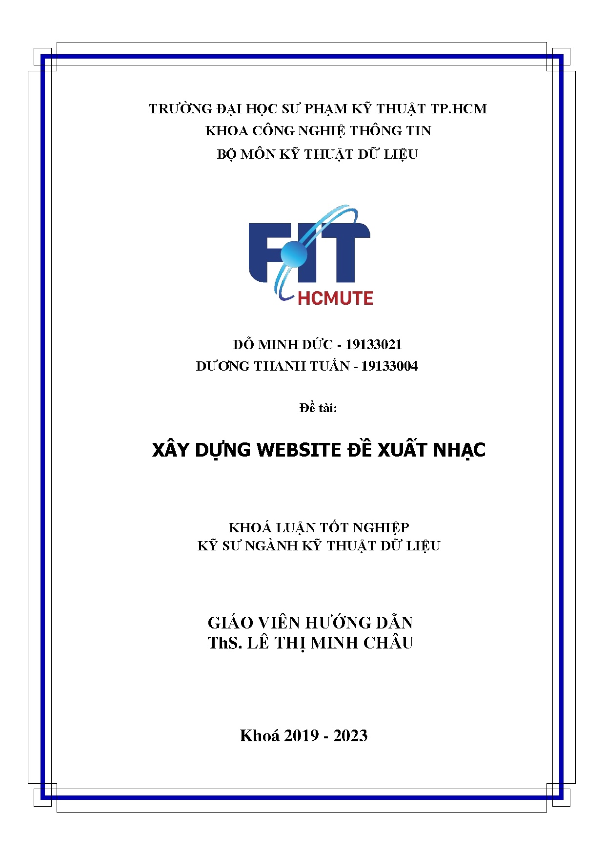 Đồ án tốt nghiệp - Xây dựng website đề xuất nhạc