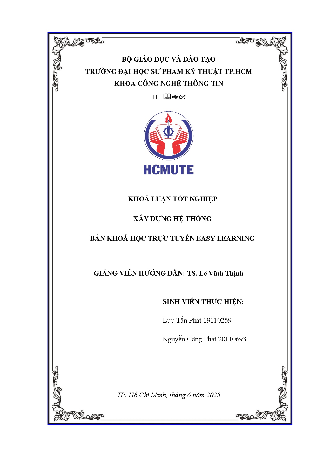 Đồ án tốt nghiệp - Xây dựng hệ thống bán khóa học trực tuyến Easy Learning