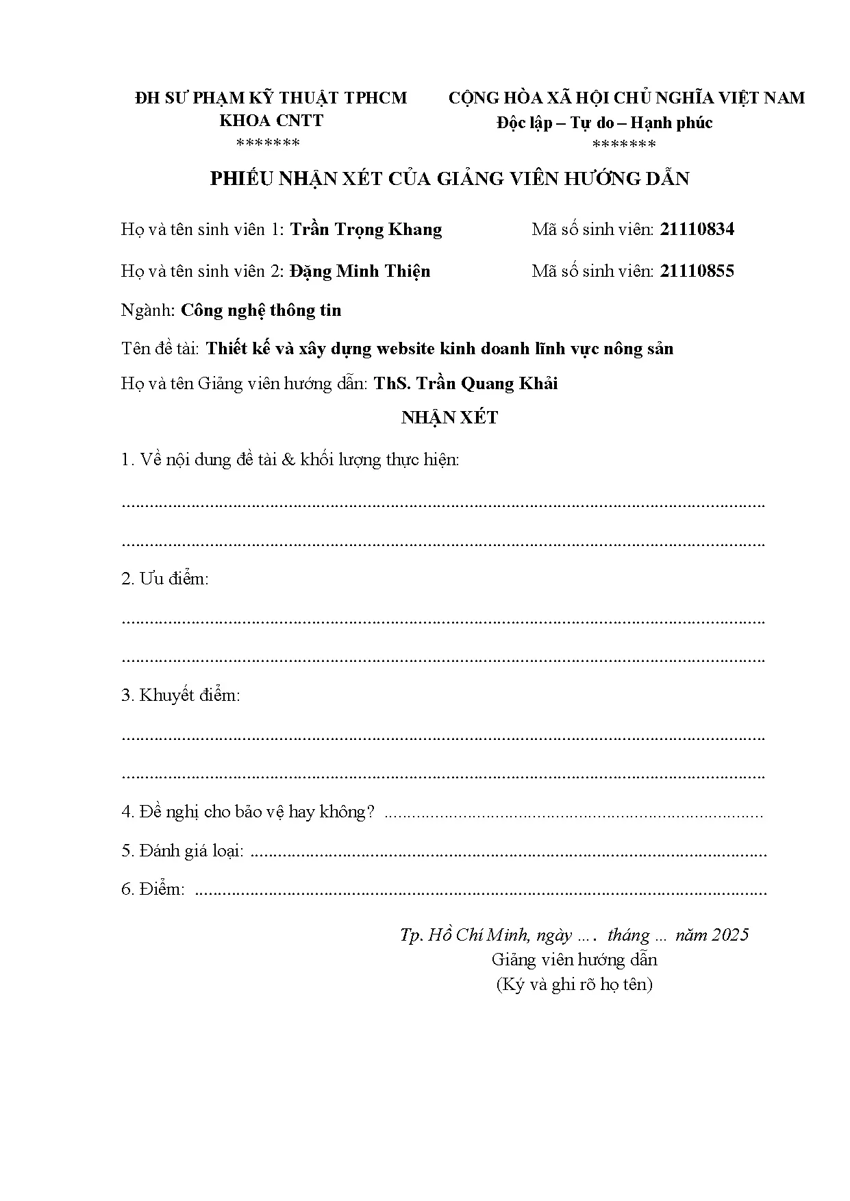 Đồ án tốt nghiệp - Thiết kế và xây dụng website kinh doanh lĩnh vực nông sản - Trang 3