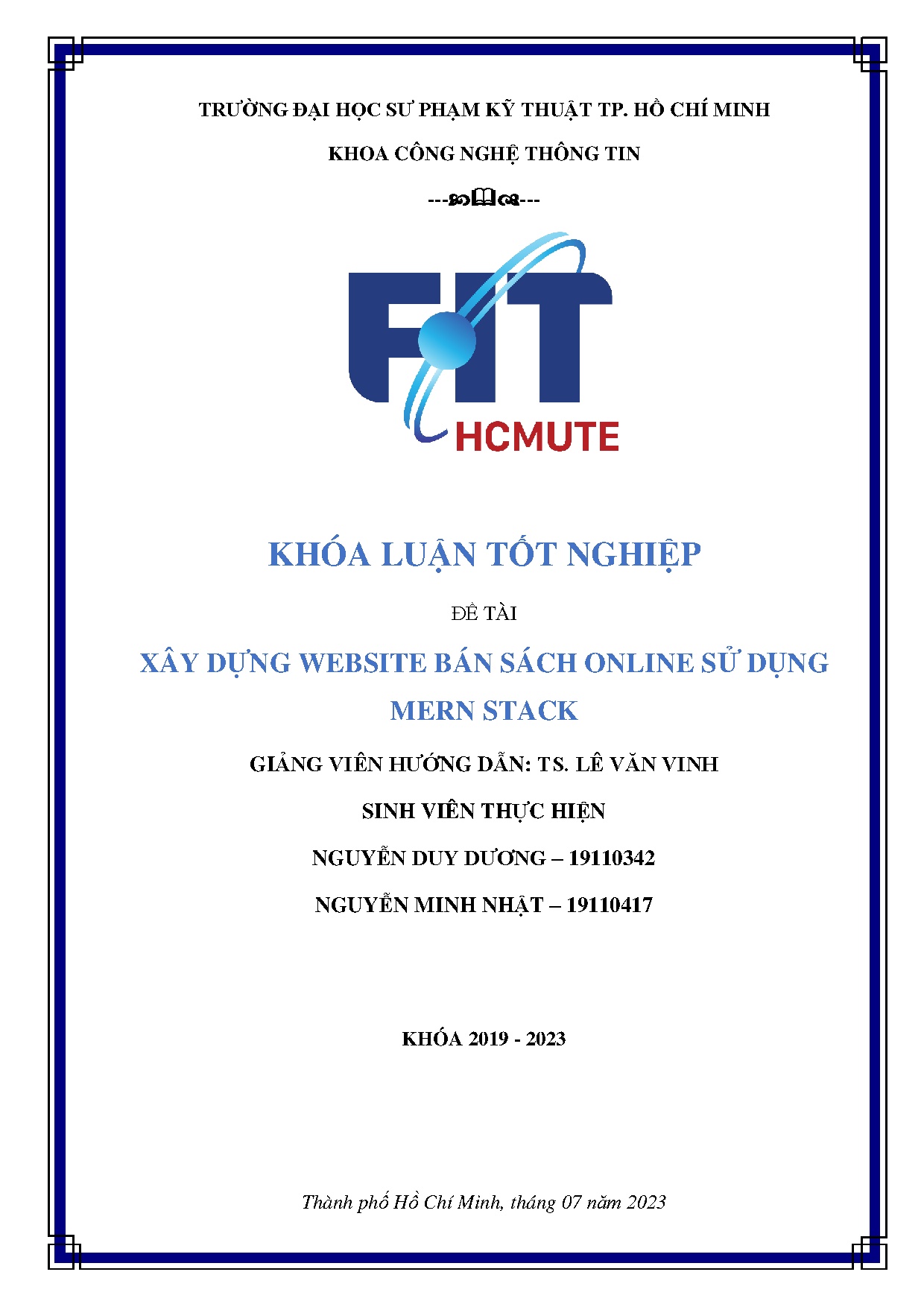 Đồ án tốt nghiệp - Xây dựng Website bán sách online sử dụng Mern Stack