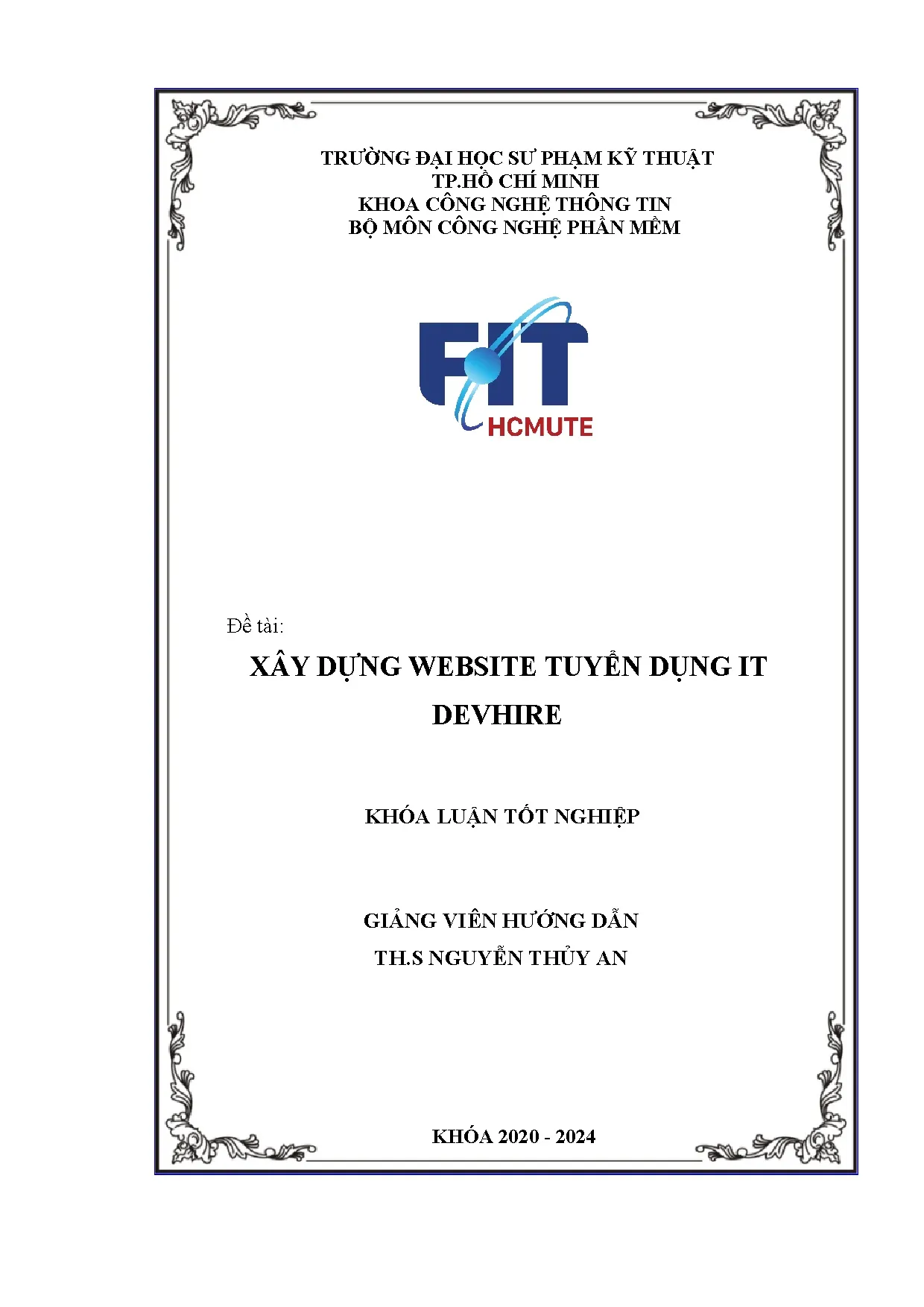 Đồ án tốt nghiệp - Xây dựng Website tuyển dụng IT Devhire