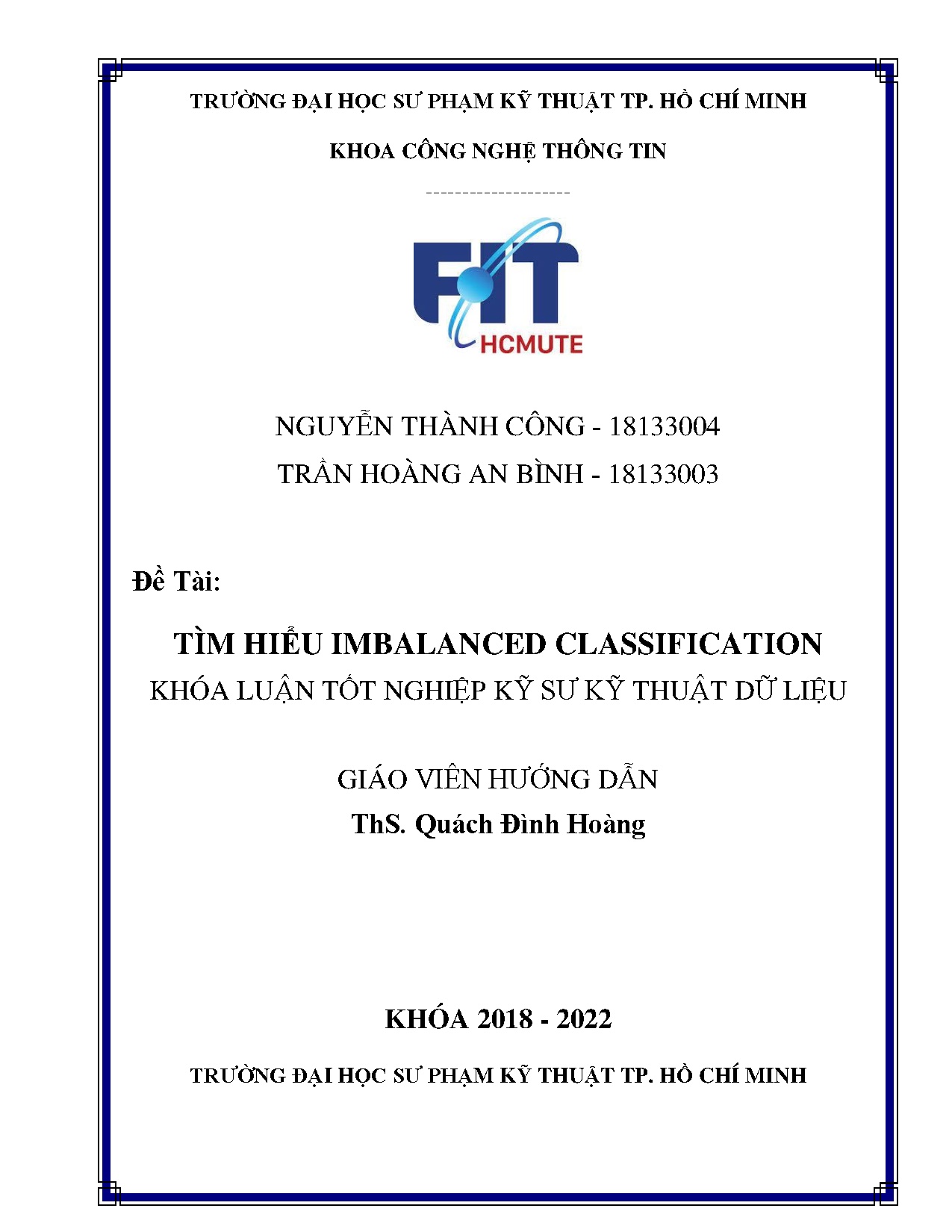 Đồ án tốt nghiệp - Tìm Hiểu Imbalanced Clasification