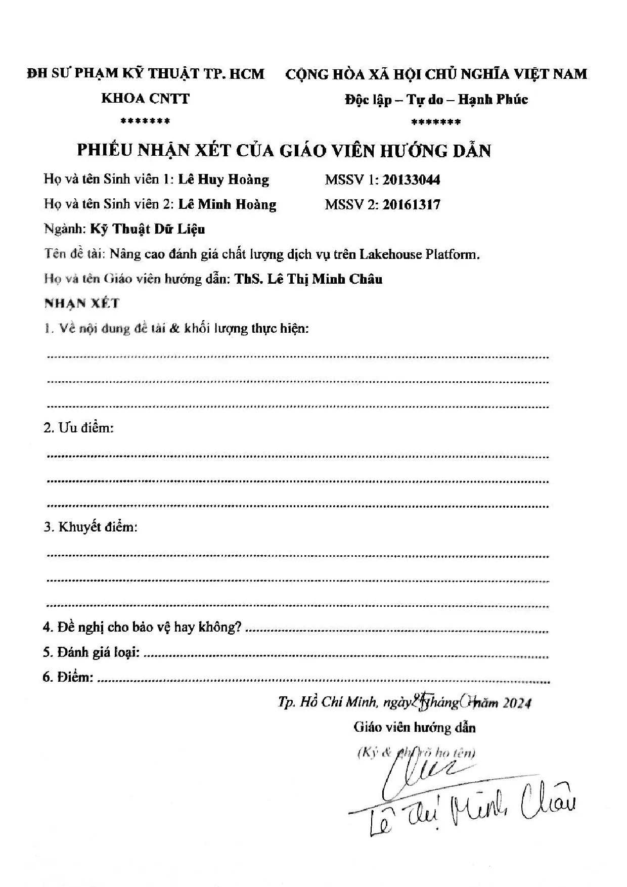 Đồ án tốt nghiệp - Nâng cao đánh giá chất lượng dịch vụ trên Lakehouse Platform - Trang 2