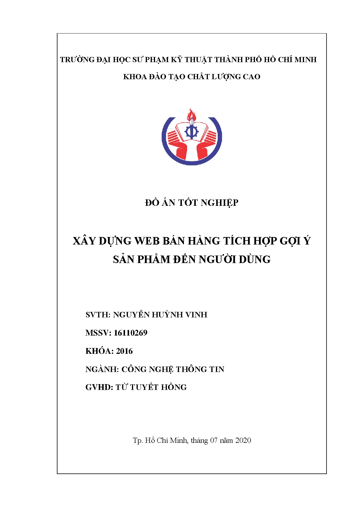 Đồ án tốt nghiệp - Xây dựng Web bán hàng tích hợp gợi ý sản phẩm đến người dùng