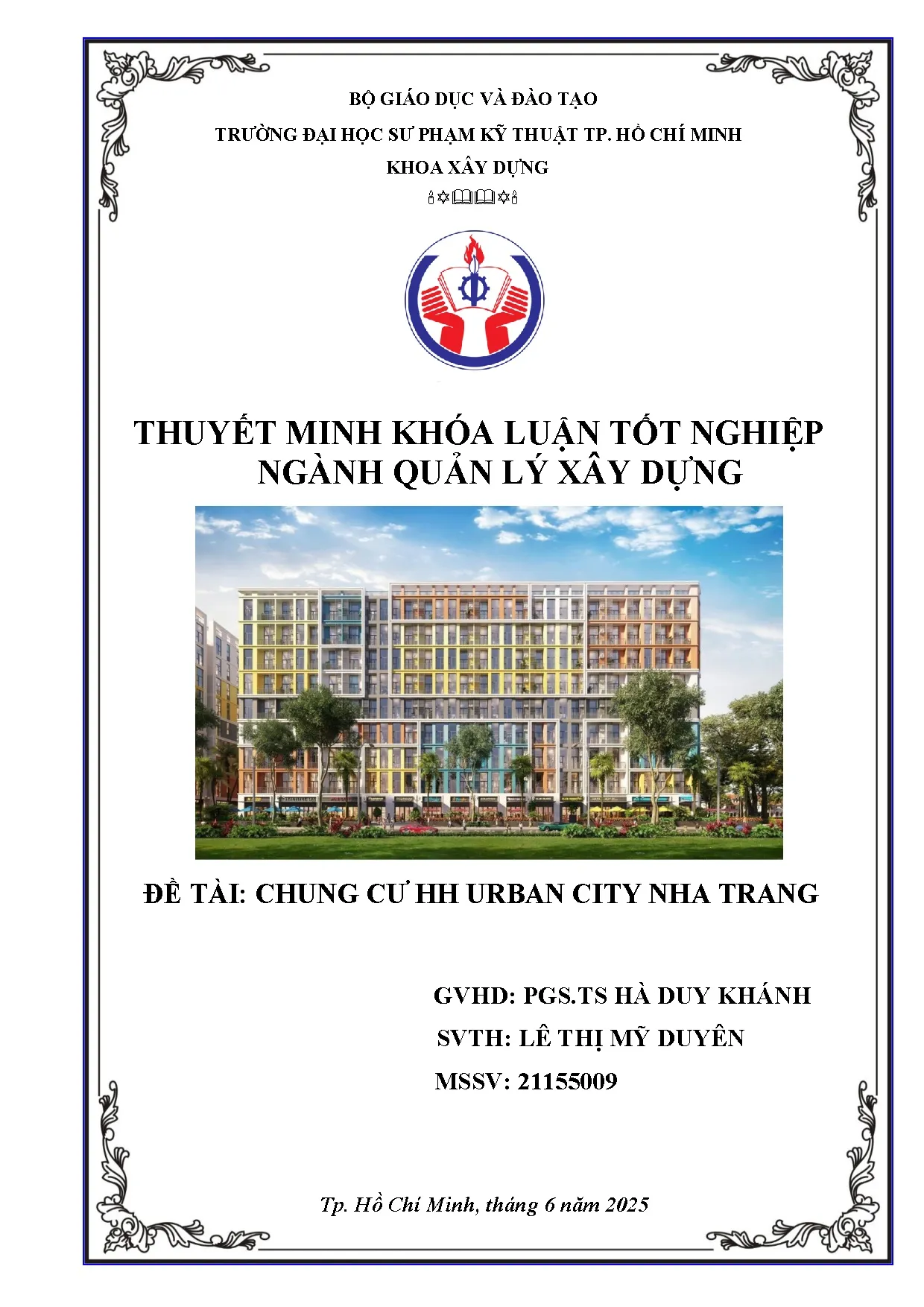 Đồ án tốt nghiệp - Chung cư hỗn hợp Urban city Nha Trang