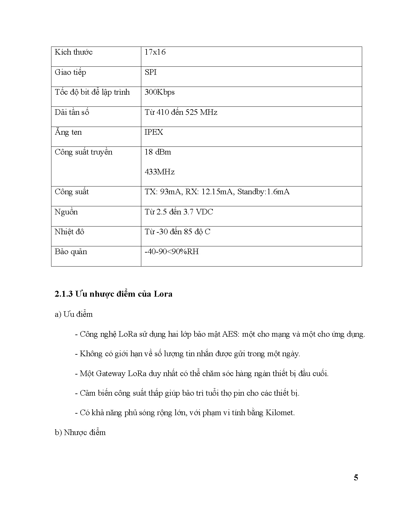 Đồ án tốt nghiệp - Ứng dụng công nghệ Lora vào giám sát nông nghiệp và tưới tiêu thông minh - Trang 16