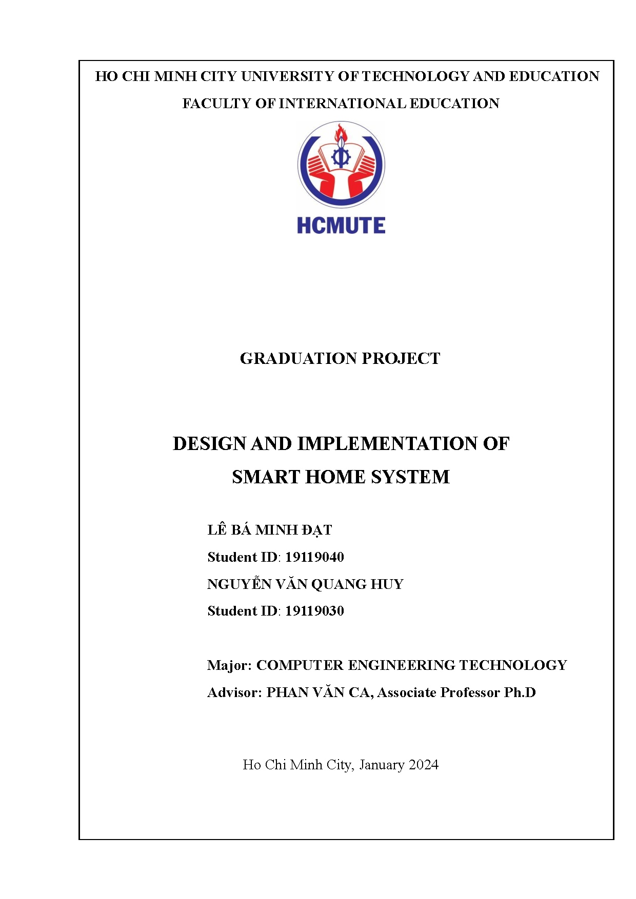 Đồ án tốt nghiệp - Design and implementation of smart home system