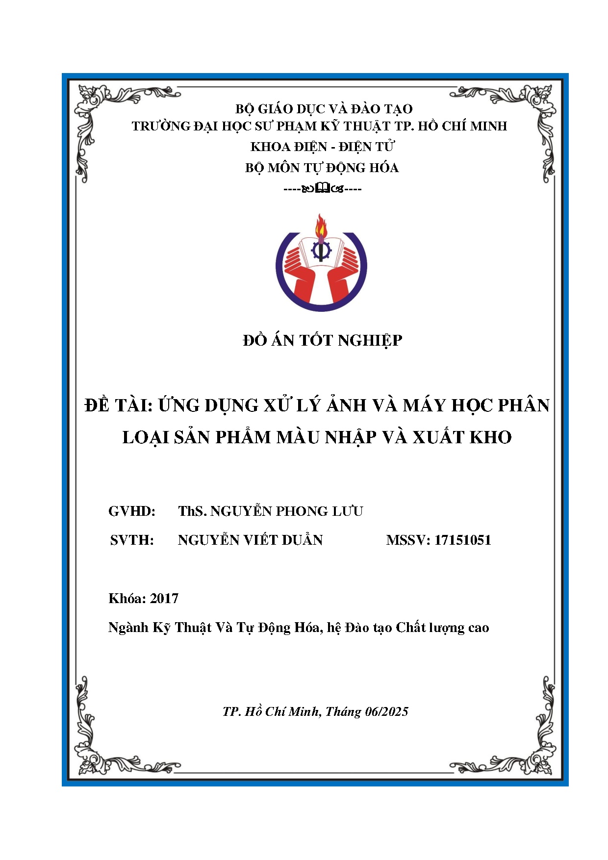 Đồ án tốt nghiệp - Ứng dụng xử lý ảnh và máy học phân loại sản phẩm màu nhập và xuất kho