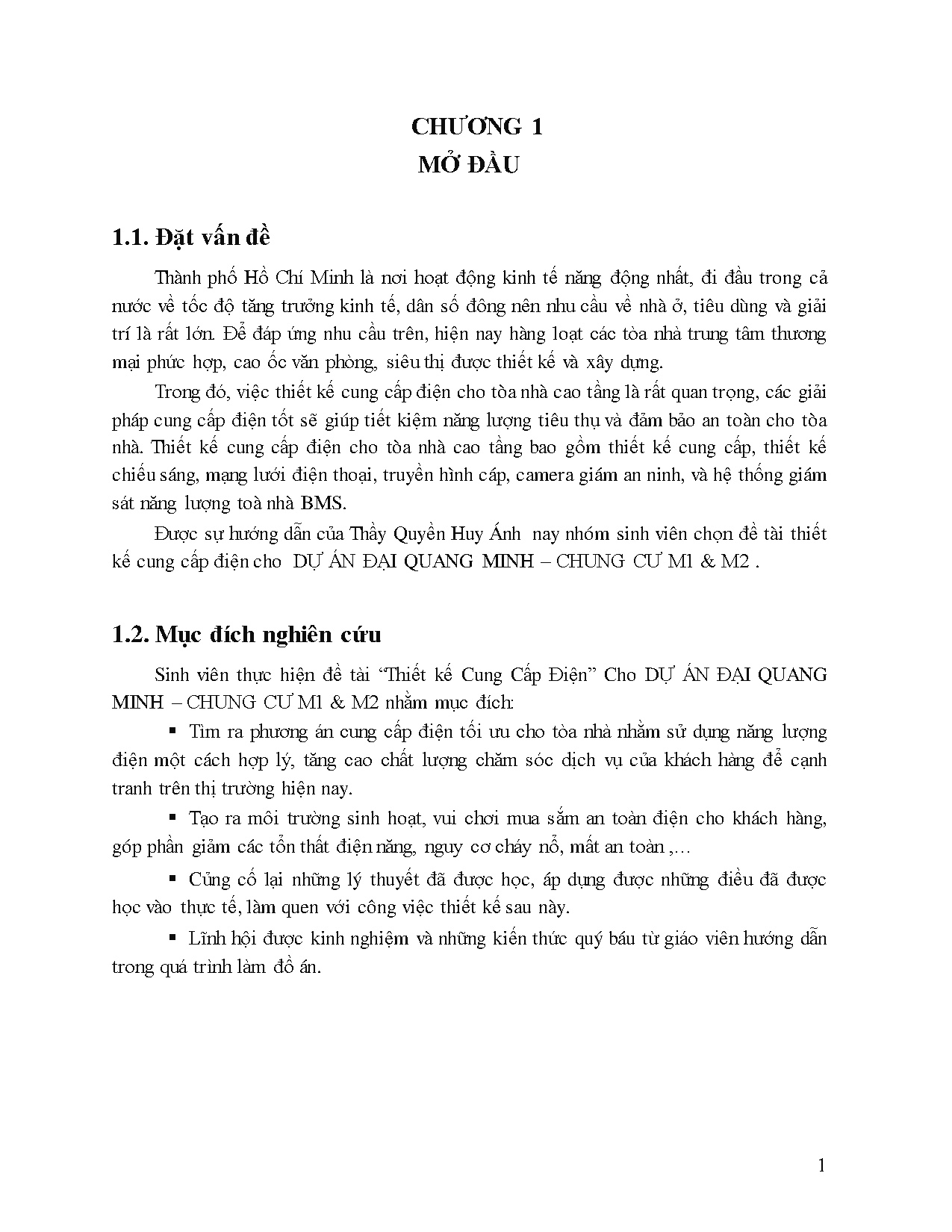 Đồ án tốt nghiệp - Thiết kế hệ thống cung cấp điện cho tòa nhà