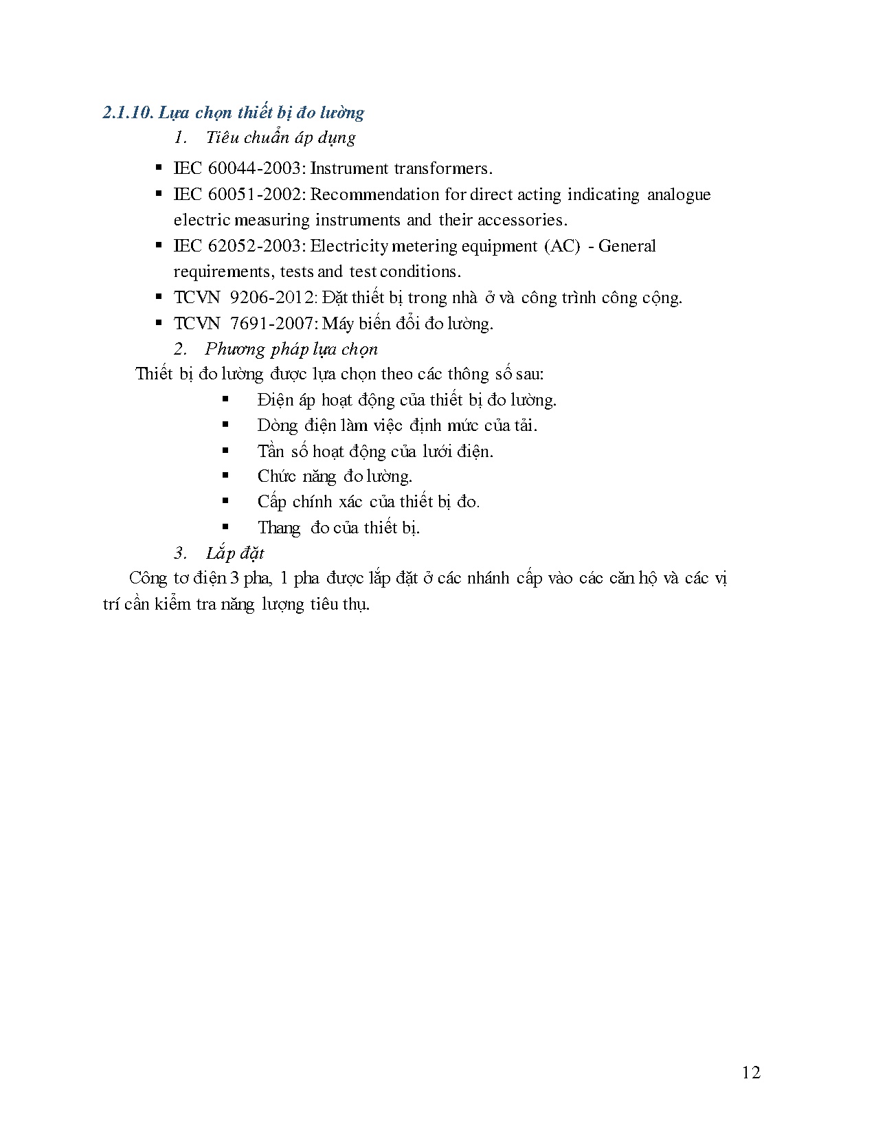 Đồ án tốt nghiệp - Thiết kế hệ thống cung cấp điện cho tòa nhà - Trang 12