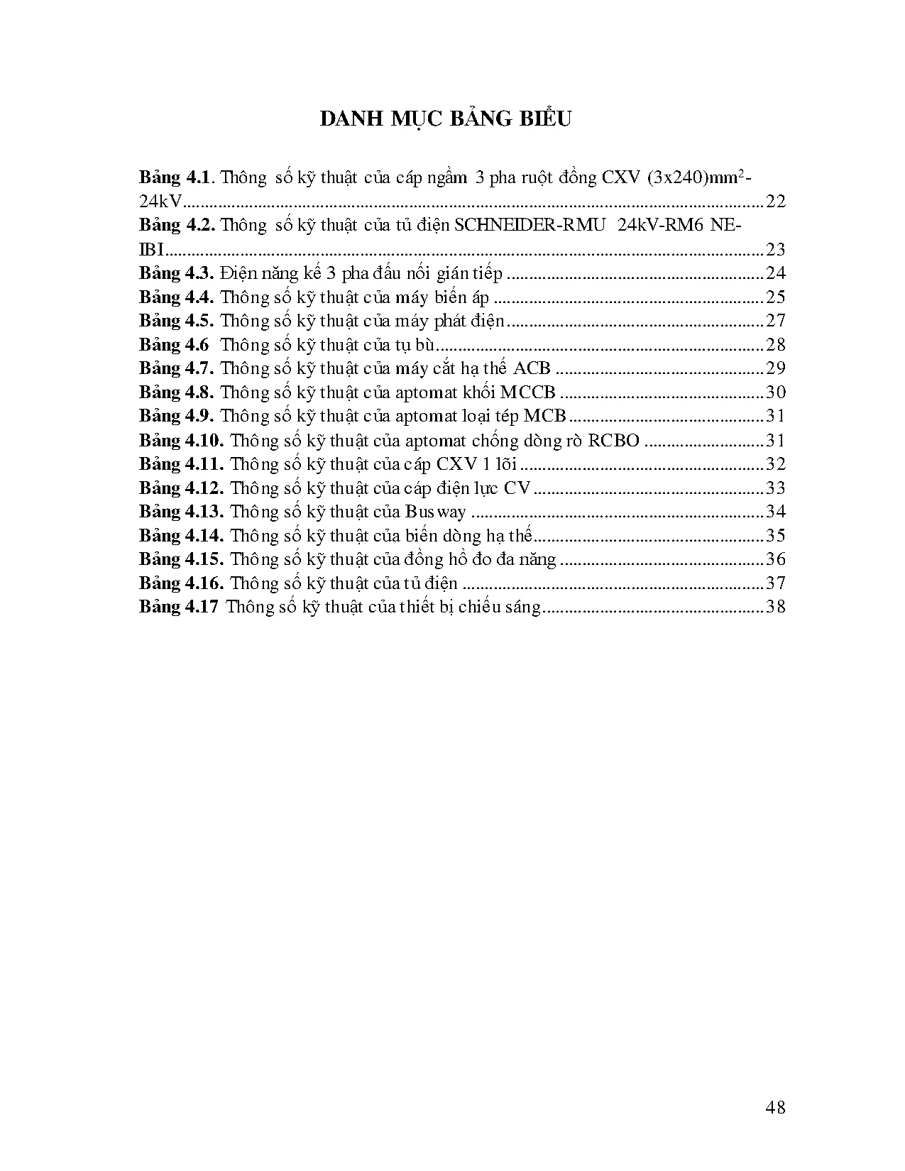 Đồ án tốt nghiệp - Thiết kế hệ thống cung cấp điện cho tòa nhà - Trang 48