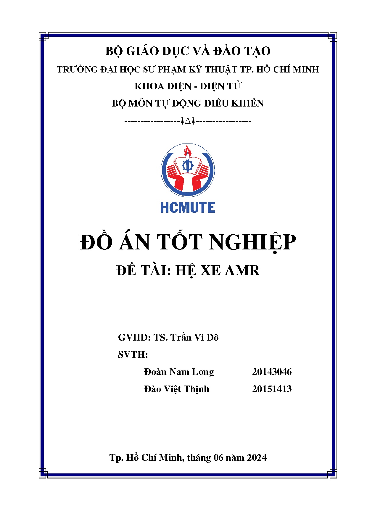 Đồ án tốt nghiệp - Hệ xe AMR