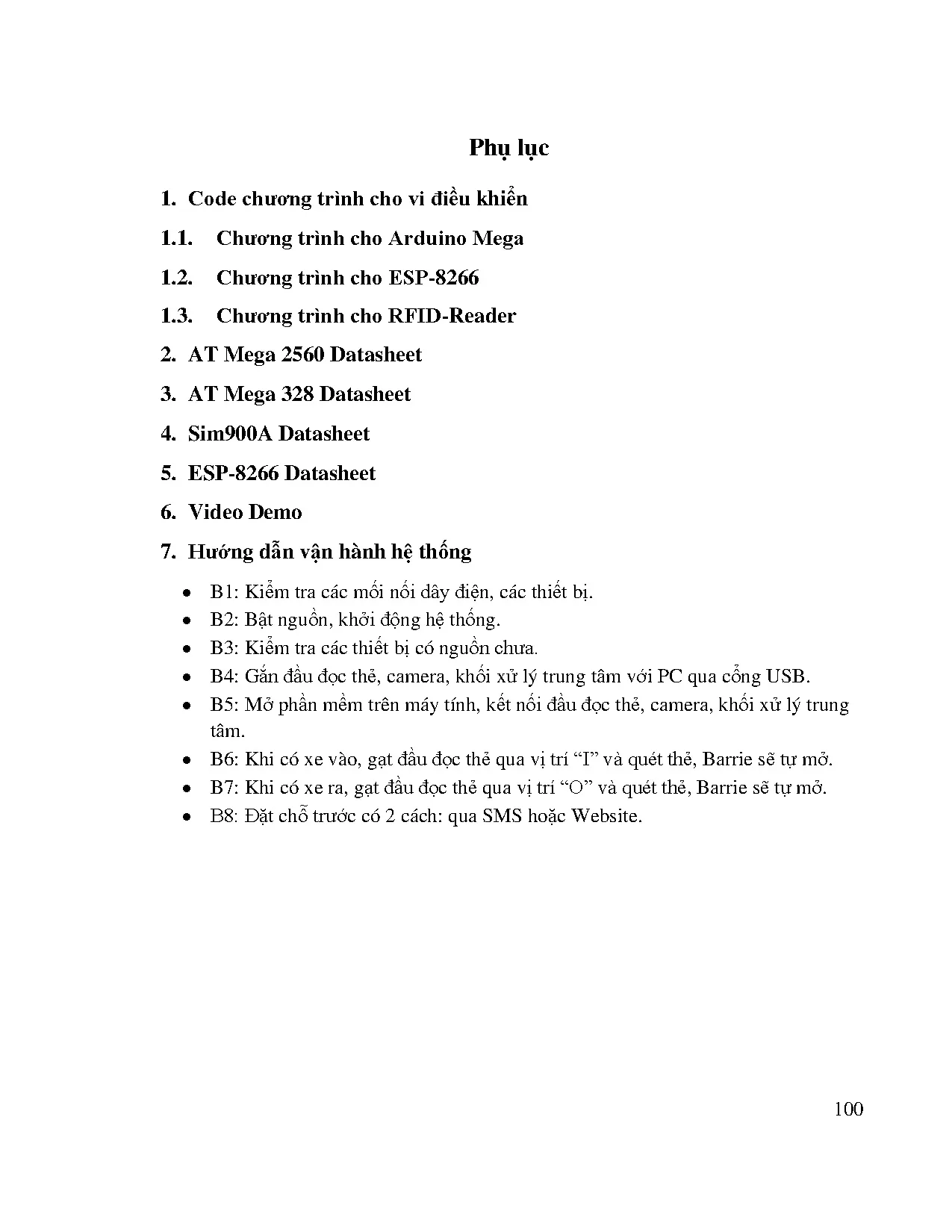 Đồ án tốt nghiệp - Hệ thống bãi giữ xe thông minh ứng dụng công nghệ IoT &amp; RFID - Trang 115