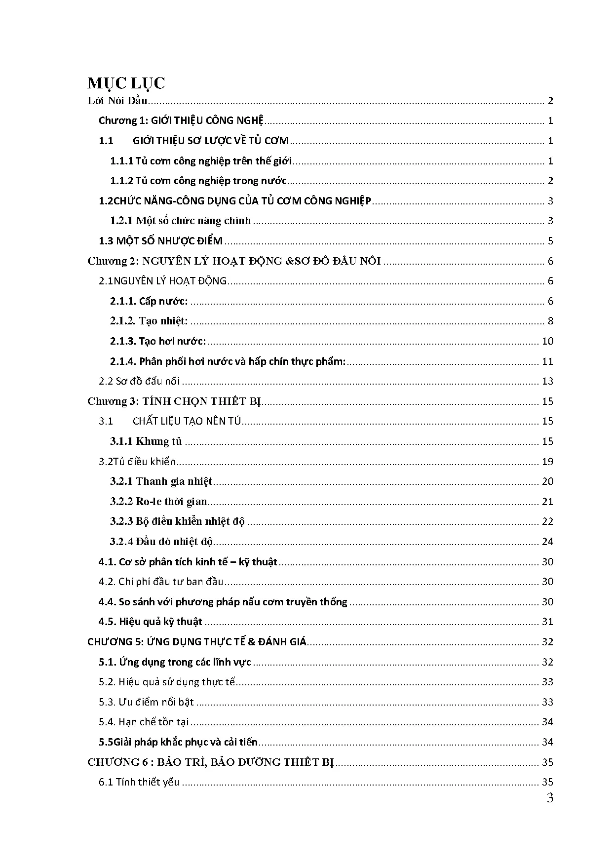 Đồ án tốt nghiệp - Thiết kế tủ cơm công nghiệp - Trang 3