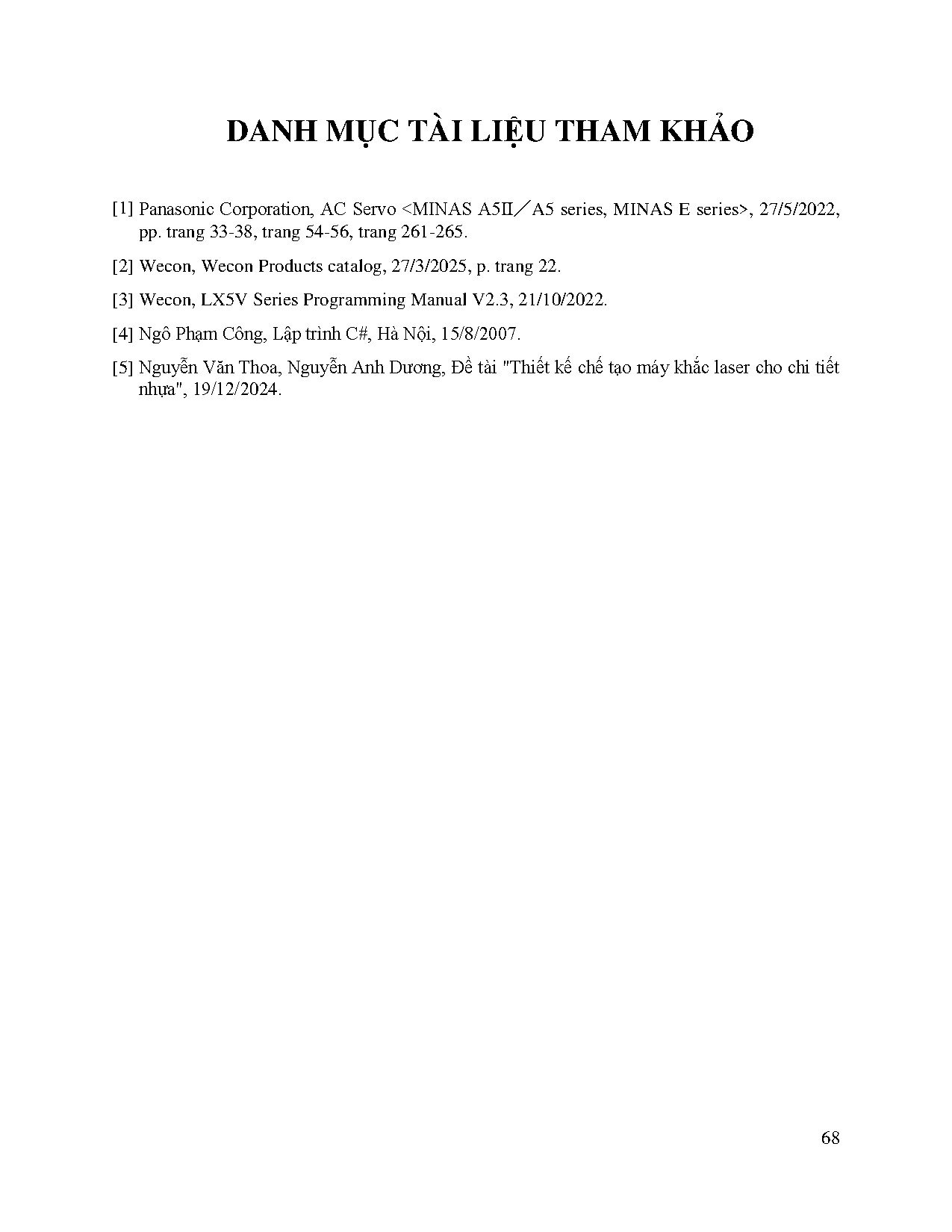 Đồ án tốt nghiệp - Thi công máy cắt laser sử dụng PLC - Trang 88