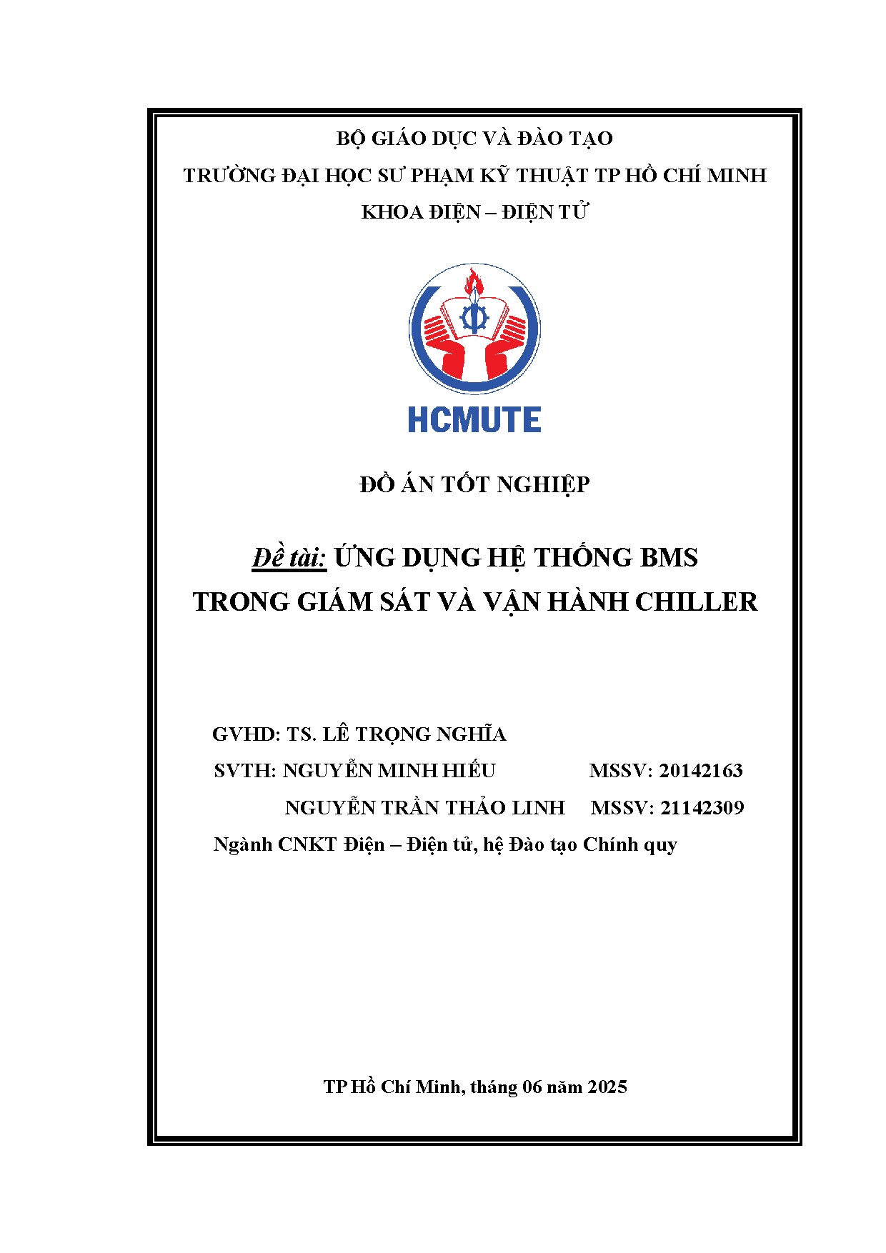 Đồ án tốt nghiệp - Ứng dụng hệ thống BMS trong giám sát và vận hành chiller