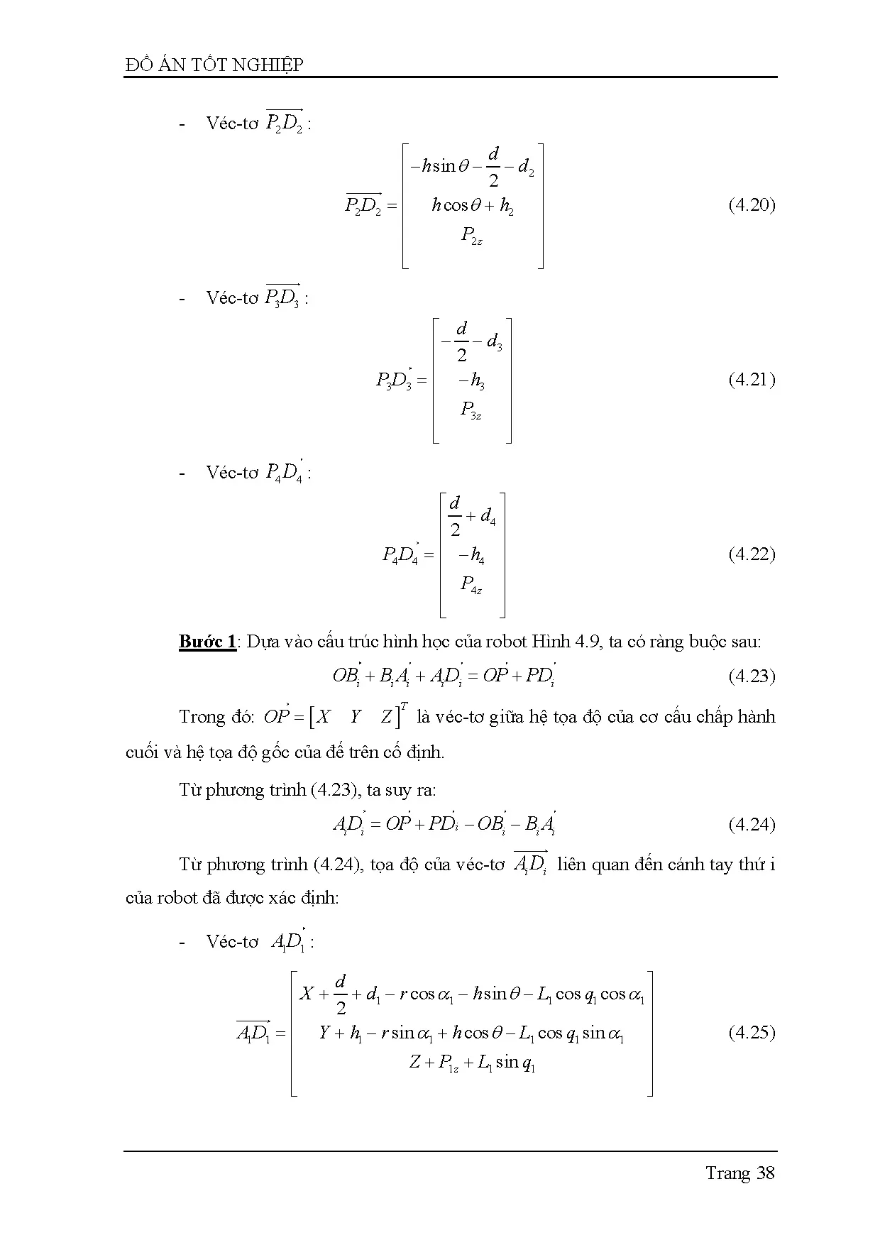 Đồ án tốt nghiệp - Thiết kế mô hình và các bộ điều khiển đồng bộ cho Robot song song 4 bậc tự do - Trang 62