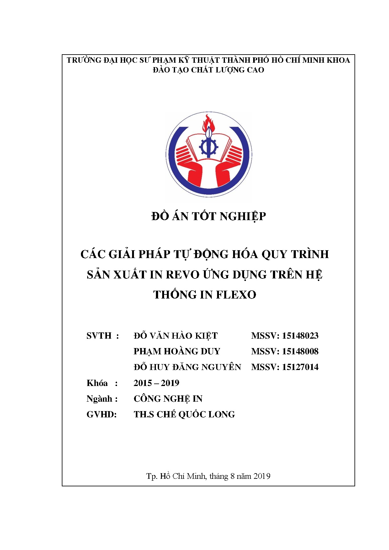 Đồ án tốt nghiệp - Các giải pháp tự động hóa quy trình sản xuất in revo ứng dụng trên hệ thống in F