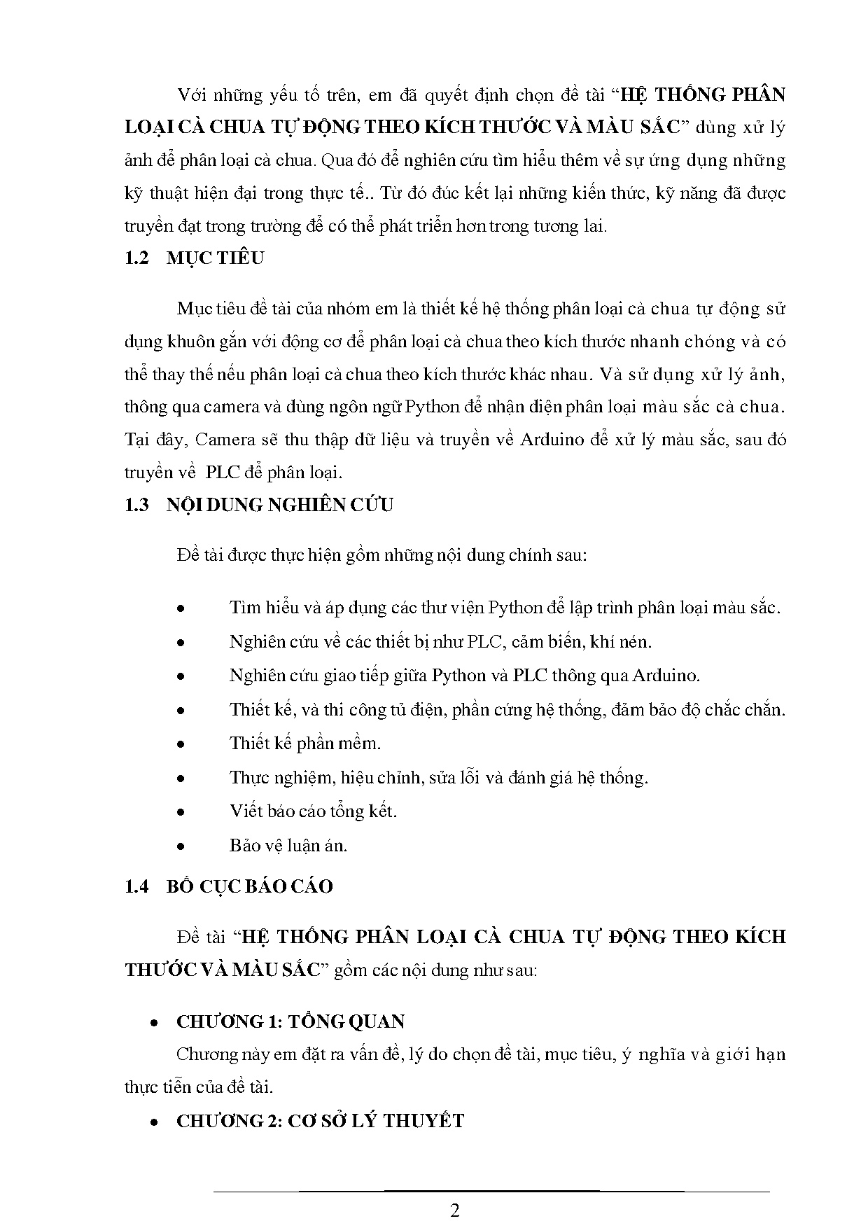 Đồ án tốt nghiệp - Hệ thống phân loại cà chua tự động theo kích thước và màu sắc - Trang 16