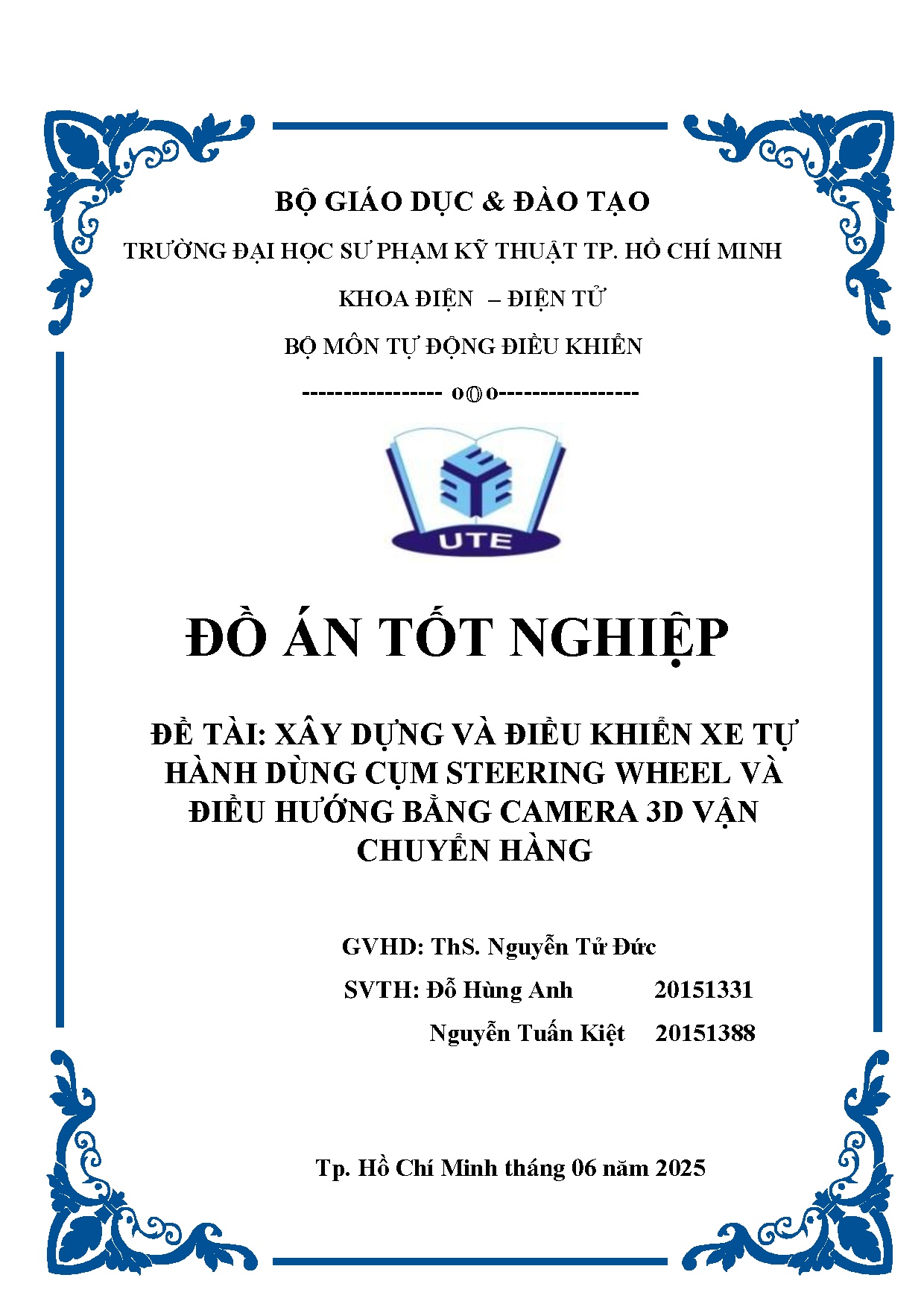 Đồ án tốt nghiệp - Xây dựng và điều khiển xe tự hành dùng cụm Steering Wheel và điều hướng BC 3 VCH