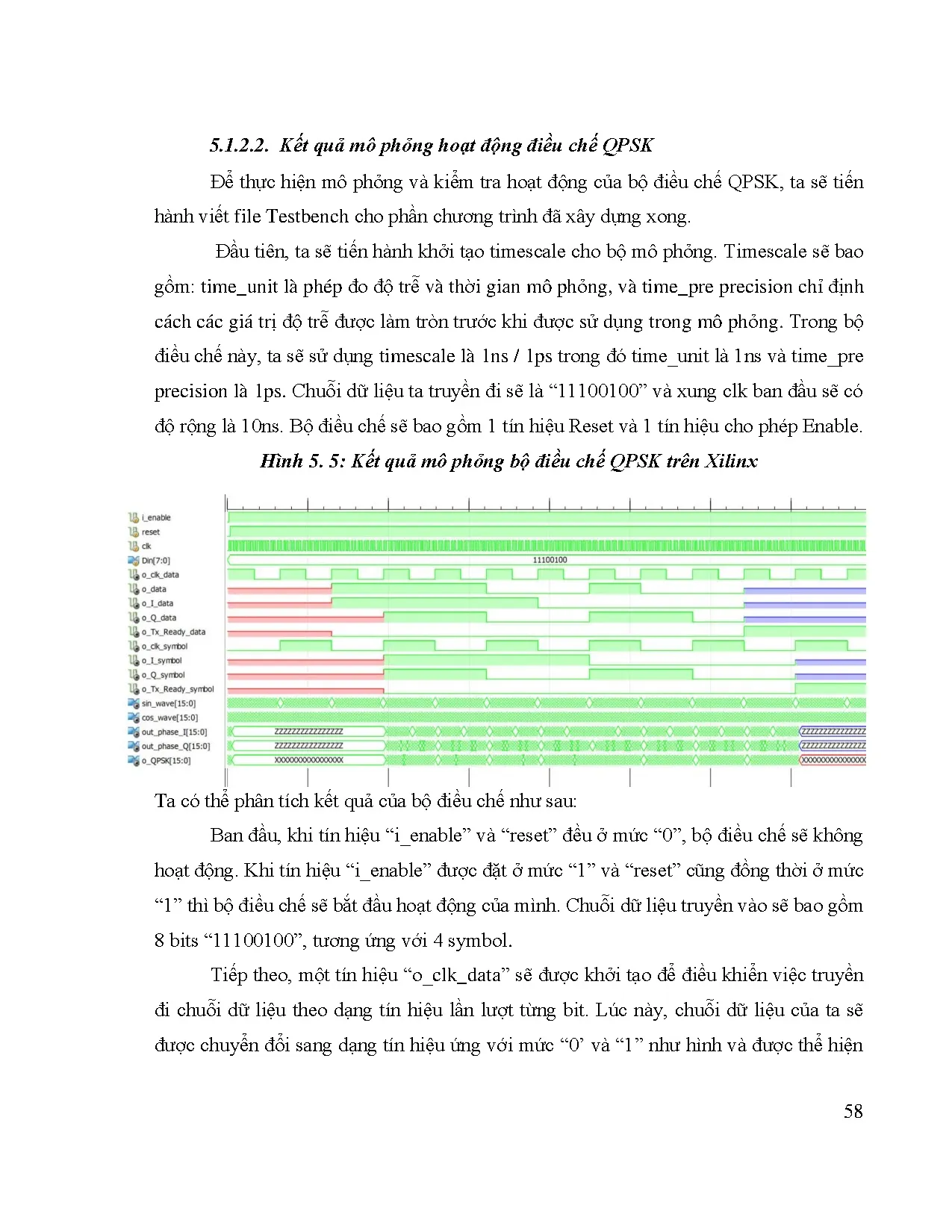 Đồ án tốt nghiệp - Thiết kế bộ điều chế và giải điều chế QPSK bằng ngôn ngữ Verilog HDL - Trang 71