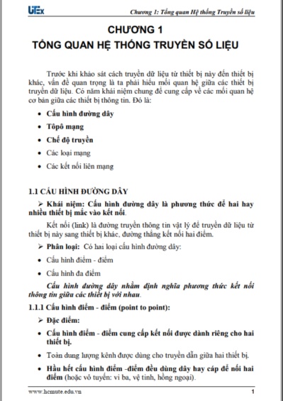 01 - Chuong 1_Tong quan HT Truyen so lieu - Ly thuyet