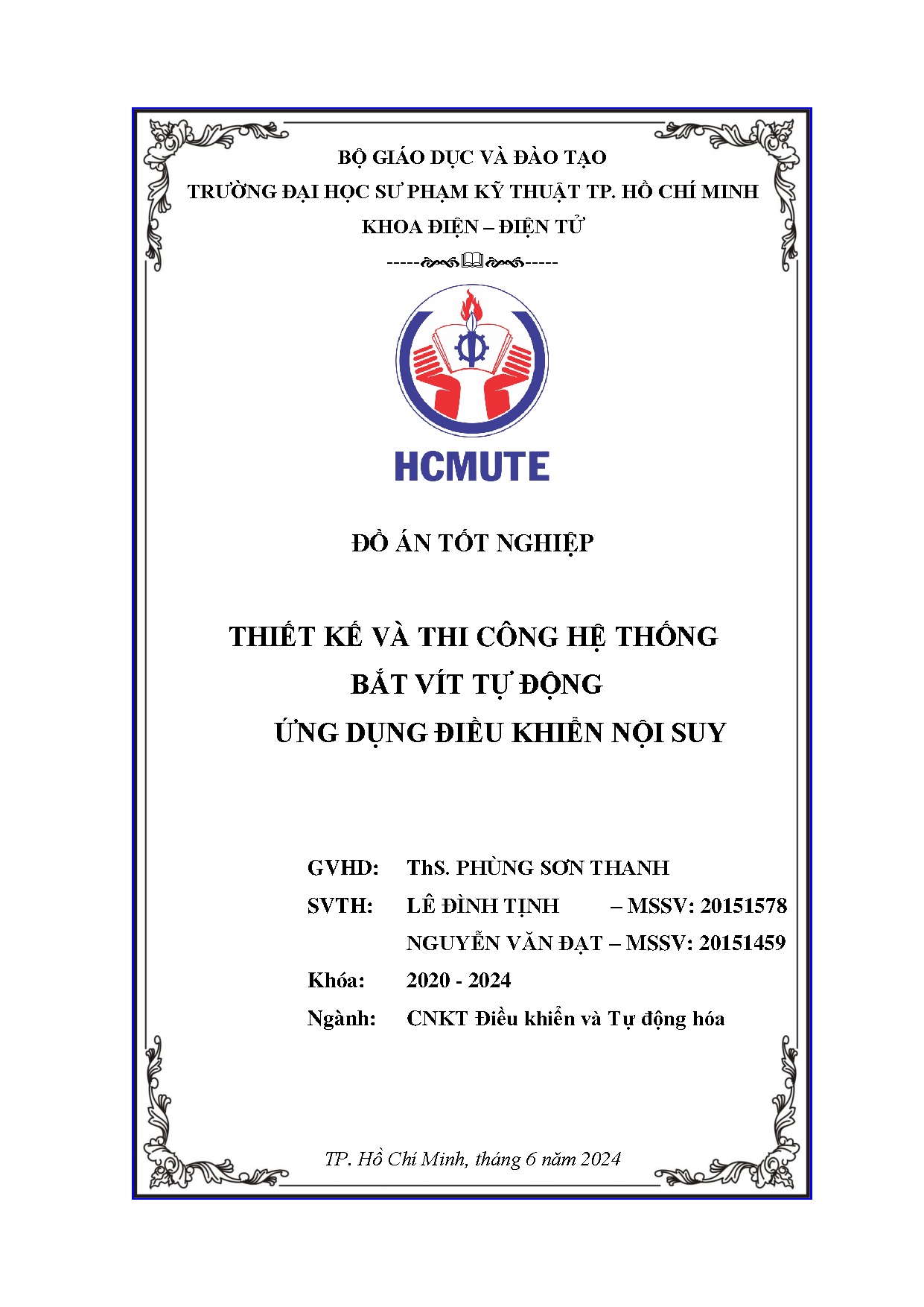 Đồ án tốt nghiệp - Thiết kế và thi công hệ thống bắt vít tự động ứng dụng điều khiển nội suy