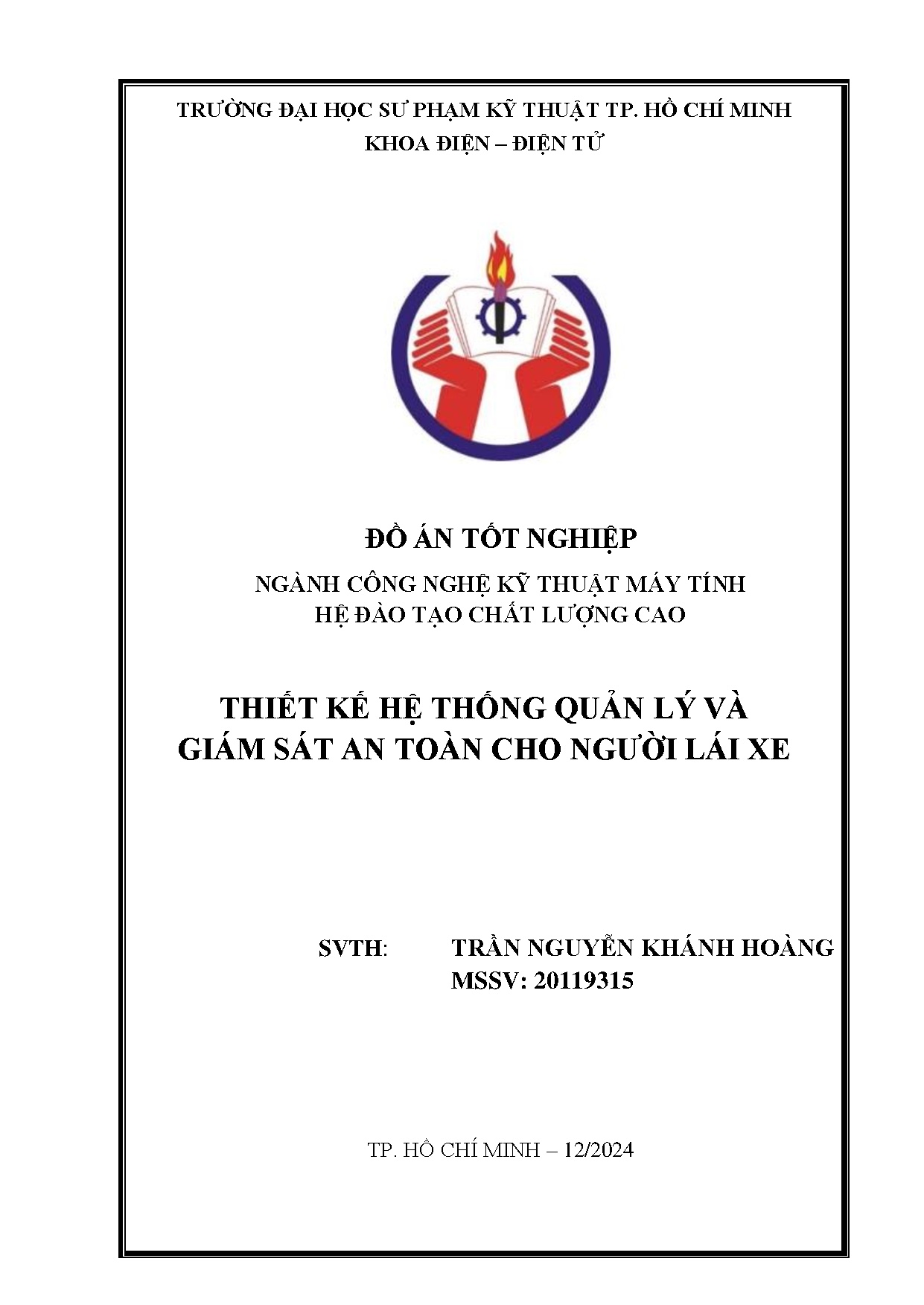 Đồ án tốt nghiệp - Thiết kế hệ thống quản lý và giám sát an toàn cho người lái xe