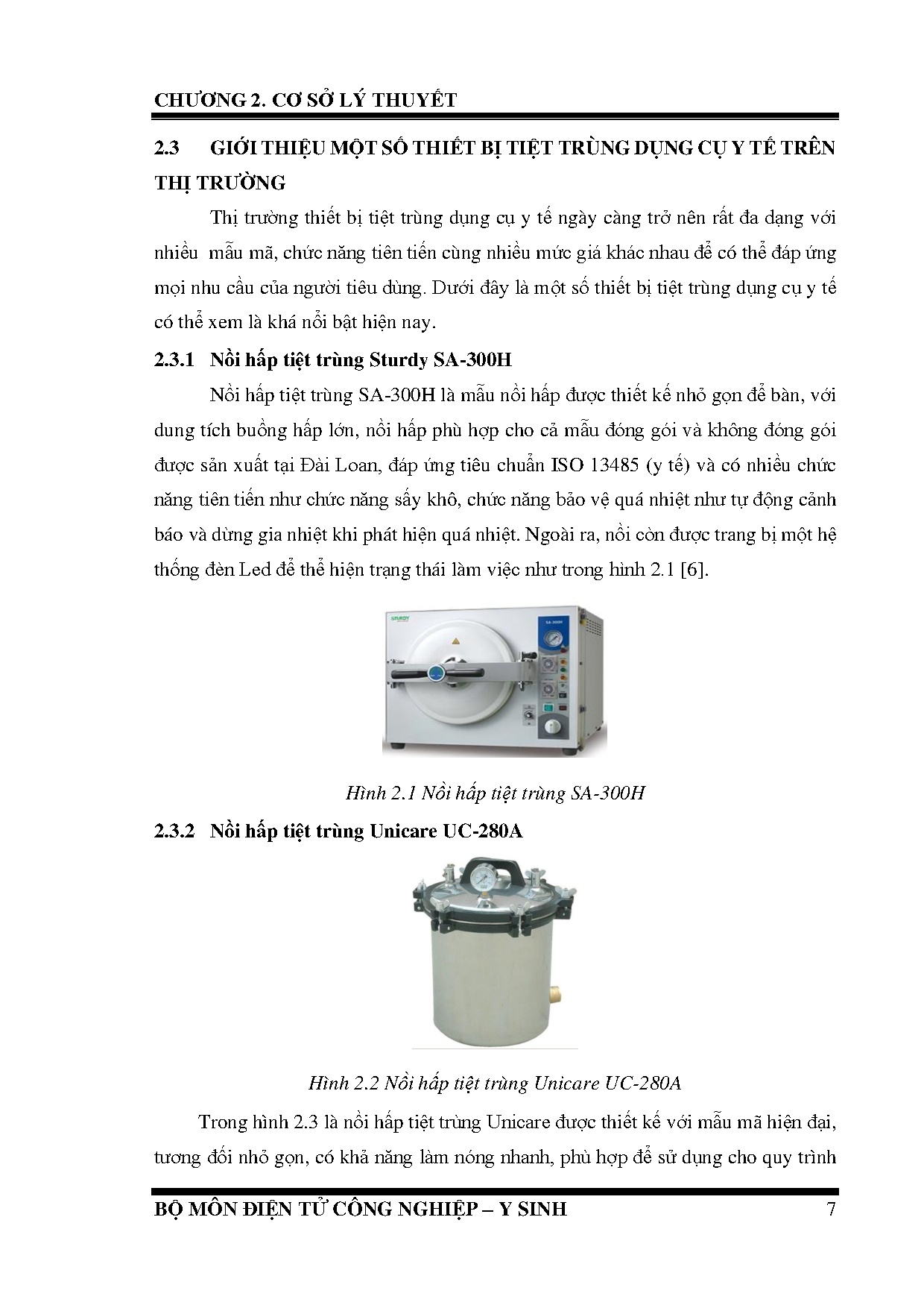 Đồ án tốt nghiệp - Thiết kế và thi công thiết bị tiệt trùng dụng cụ y tế có hỗ trợ điều khiển VTBQS - Trang 23