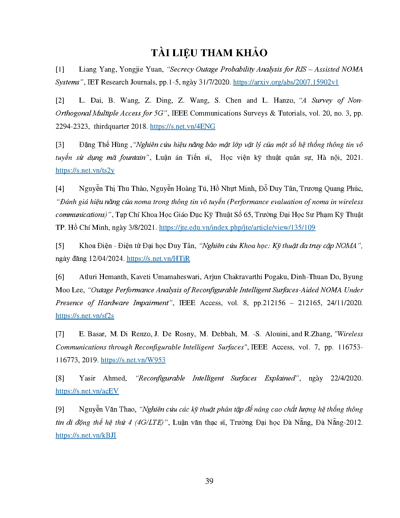 Đồ án tốt nghiệp - Phân tích và mô phỏng xác suất dừng bảo mật của hệ thống noma được hỗ trợ bởi RIS - Trang 50