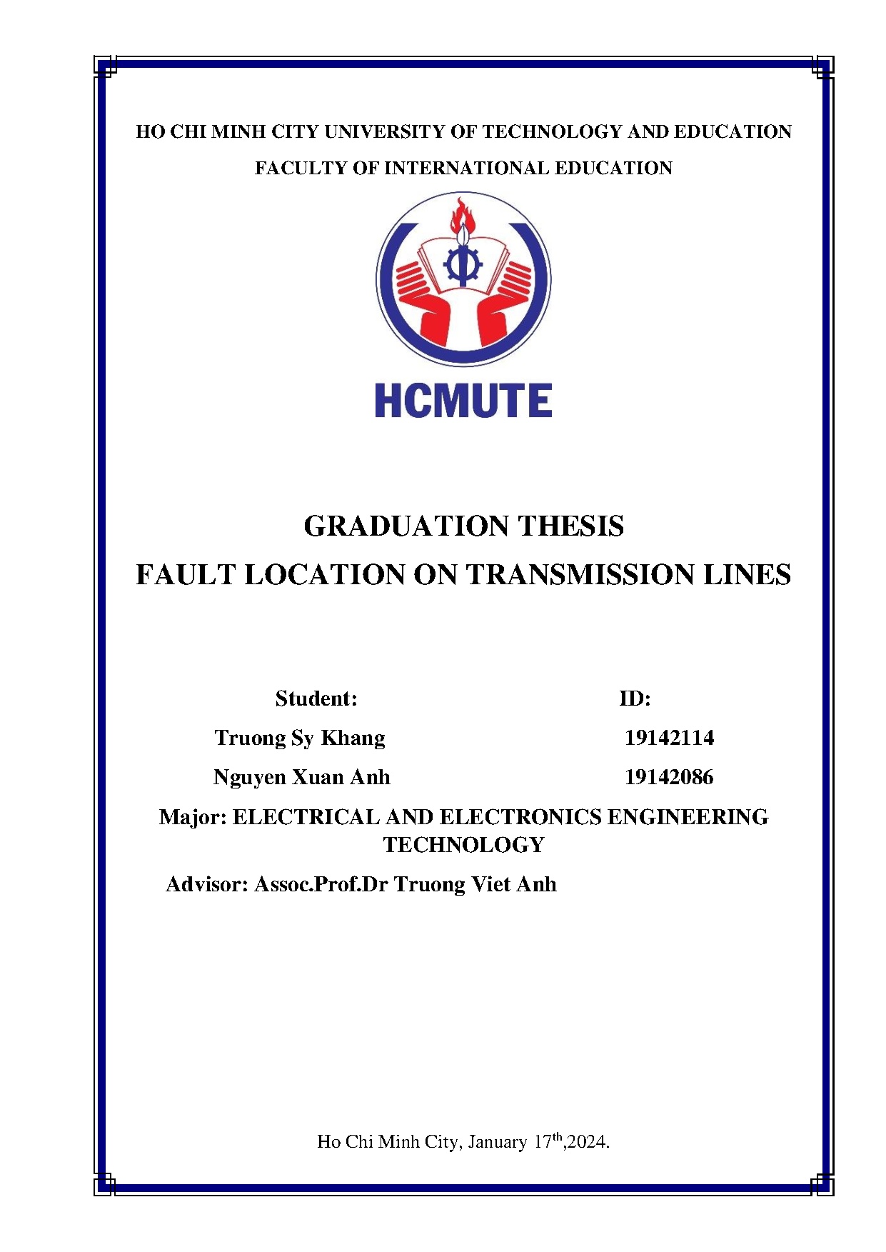 Đồ án tốt nghiệp - Fault location on transmission lines