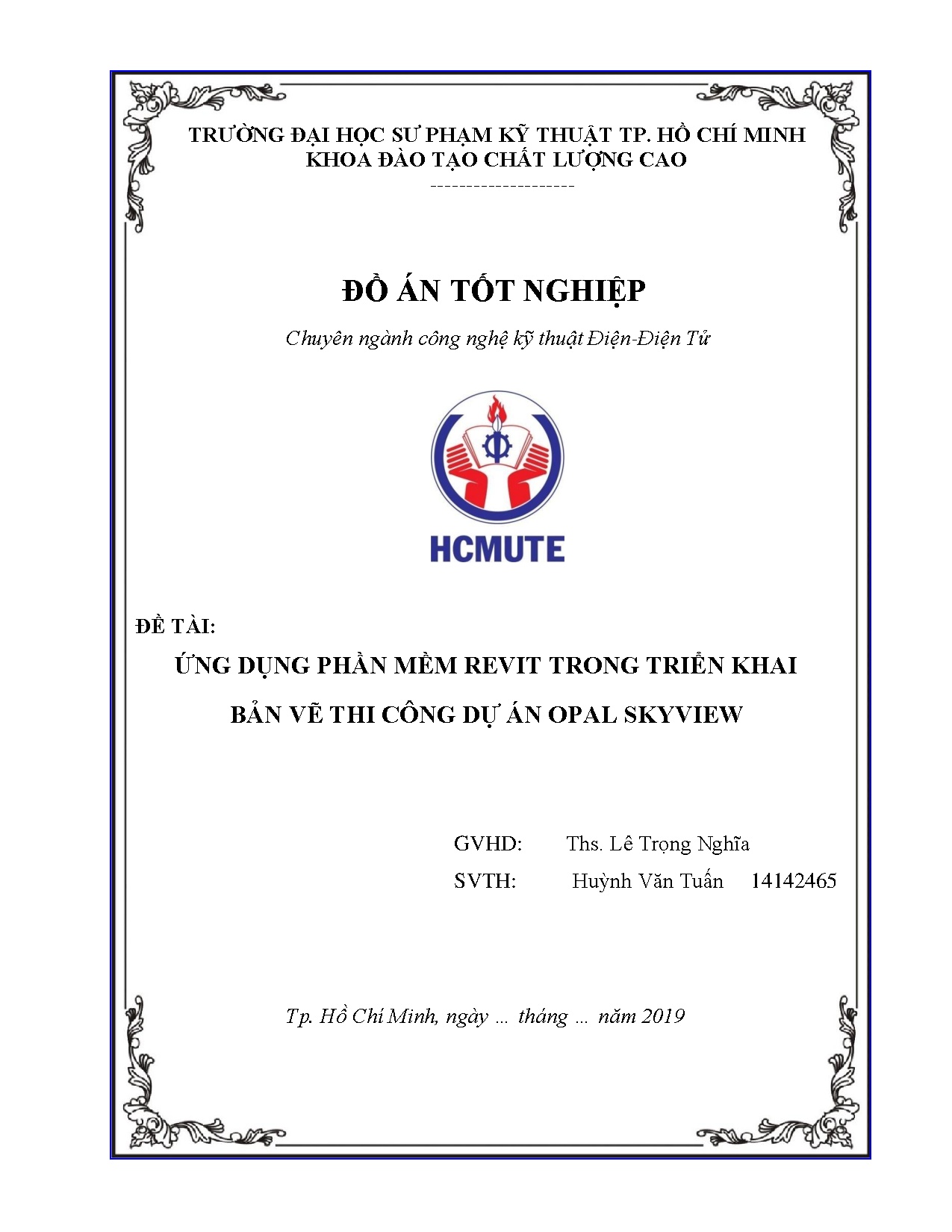 Đồ án tốt nghiệp - Ứng dụng phần mềm Revit trong triển khai bản vẽ thi công dự án Opal Skyview