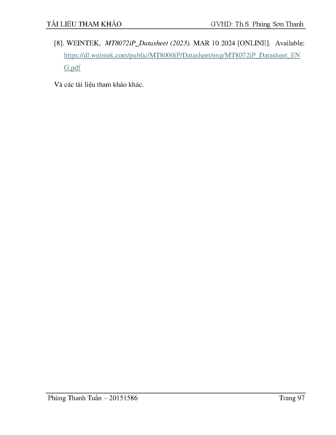 Đồ án tốt nghiệp - Thiết kế và thi công máy cấp và dập tán tự động cho Công ty Minh Tâm - Trang 119