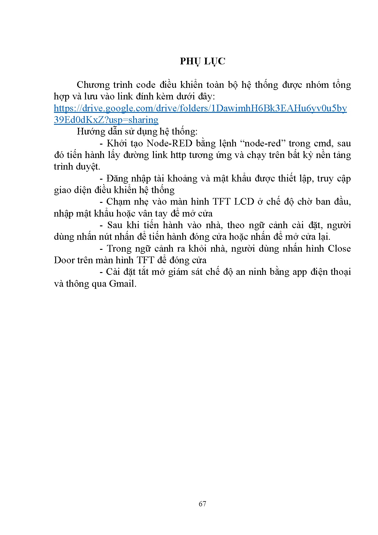 Đồ án tốt nghiệp - Hệ thống cửa khóa sử dụng màn hình cảm ứng và vân tay tích hợp Iots - Trang 79