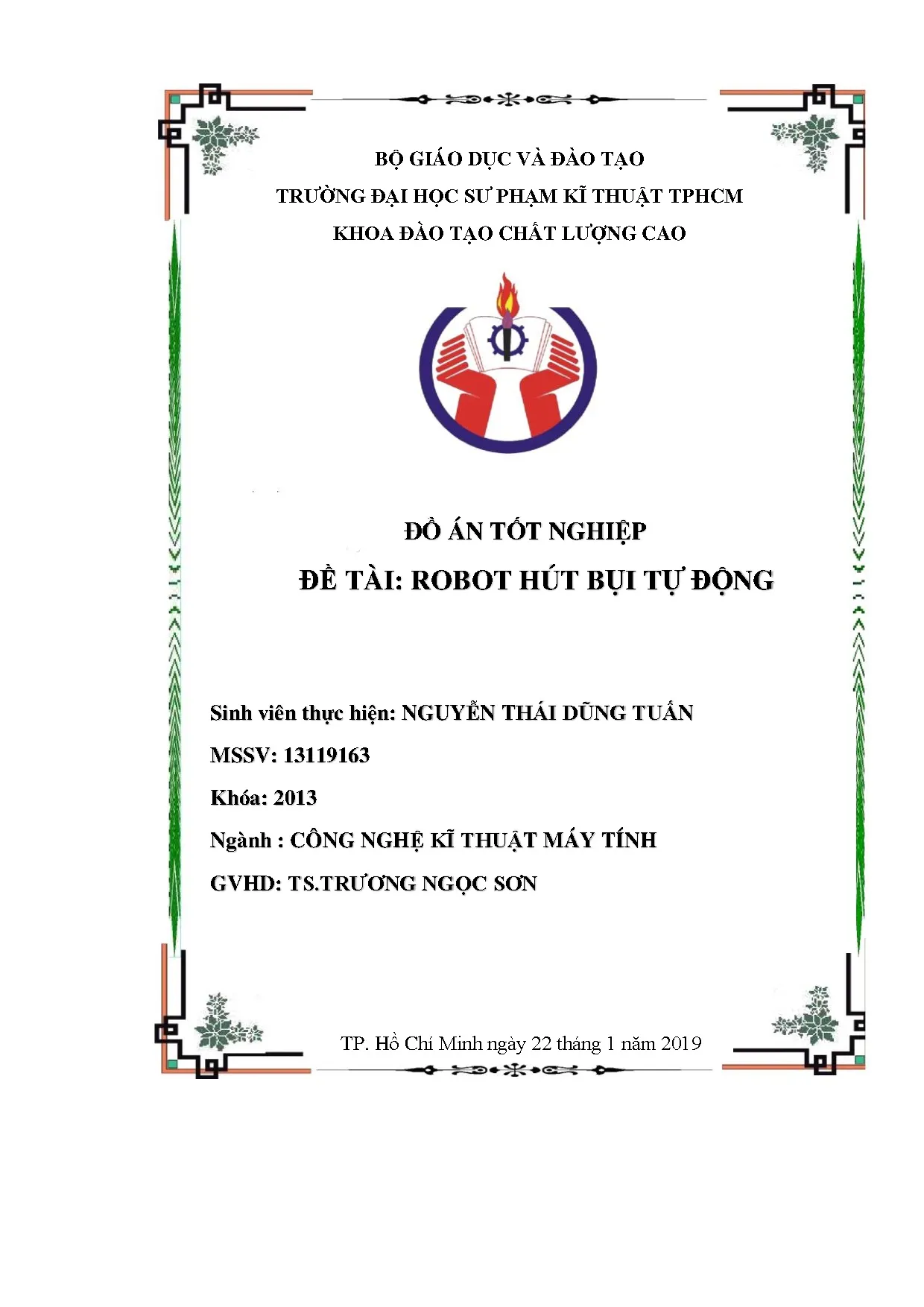 Đồ án tốt nghiệp - Robot hút bụi tự động