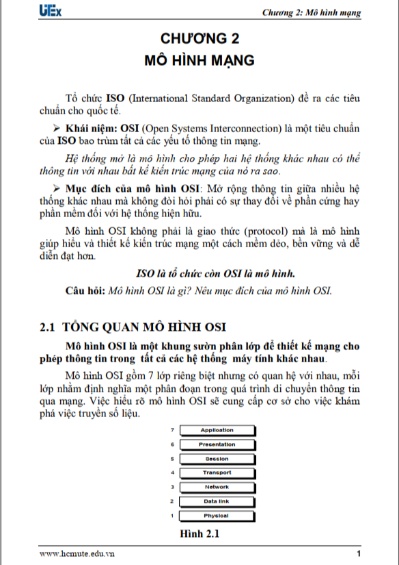 02 - Chuong 2_Mo hinh mang - Ly thuyet