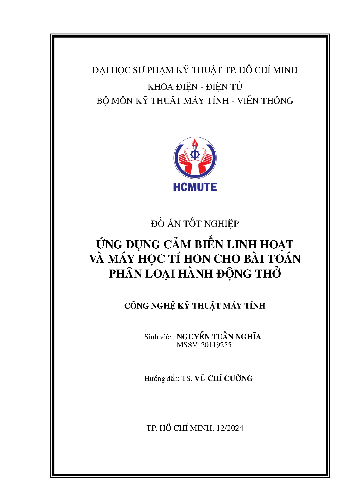 Đồ án tốt nghiệp - Ứng dụng cảm biến linh hoạt và máy học tý hon cho bài toán phân loại hành động T