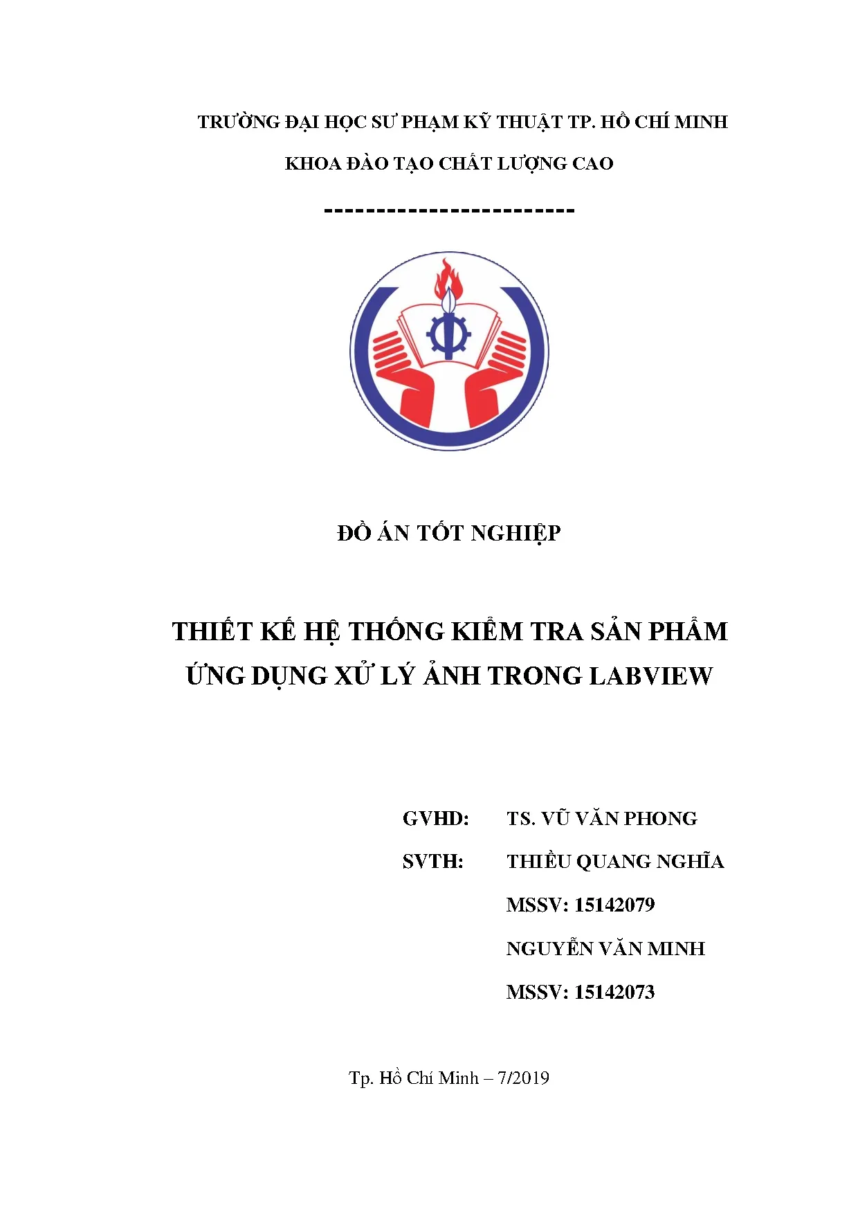 Đồ án tốt nghiệp - Thiết kế hệ thống kiểm tra sản phẩm ứng dụng xử lý ảnh trong Labview