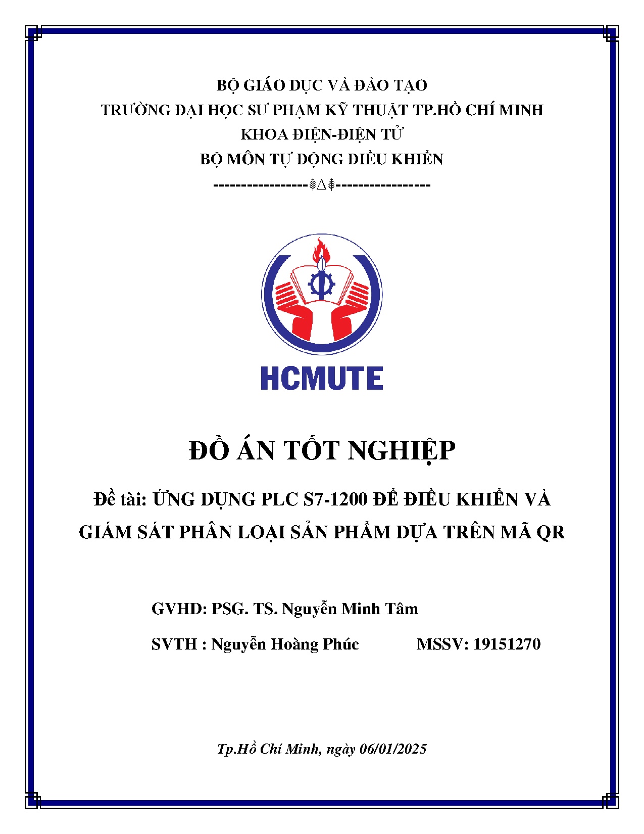 Đồ án tốt nghiệp - Ứng dụng PLC S7-1200 để điều khiển và giám sát phân loại sản phẩm dựa trên mã QR