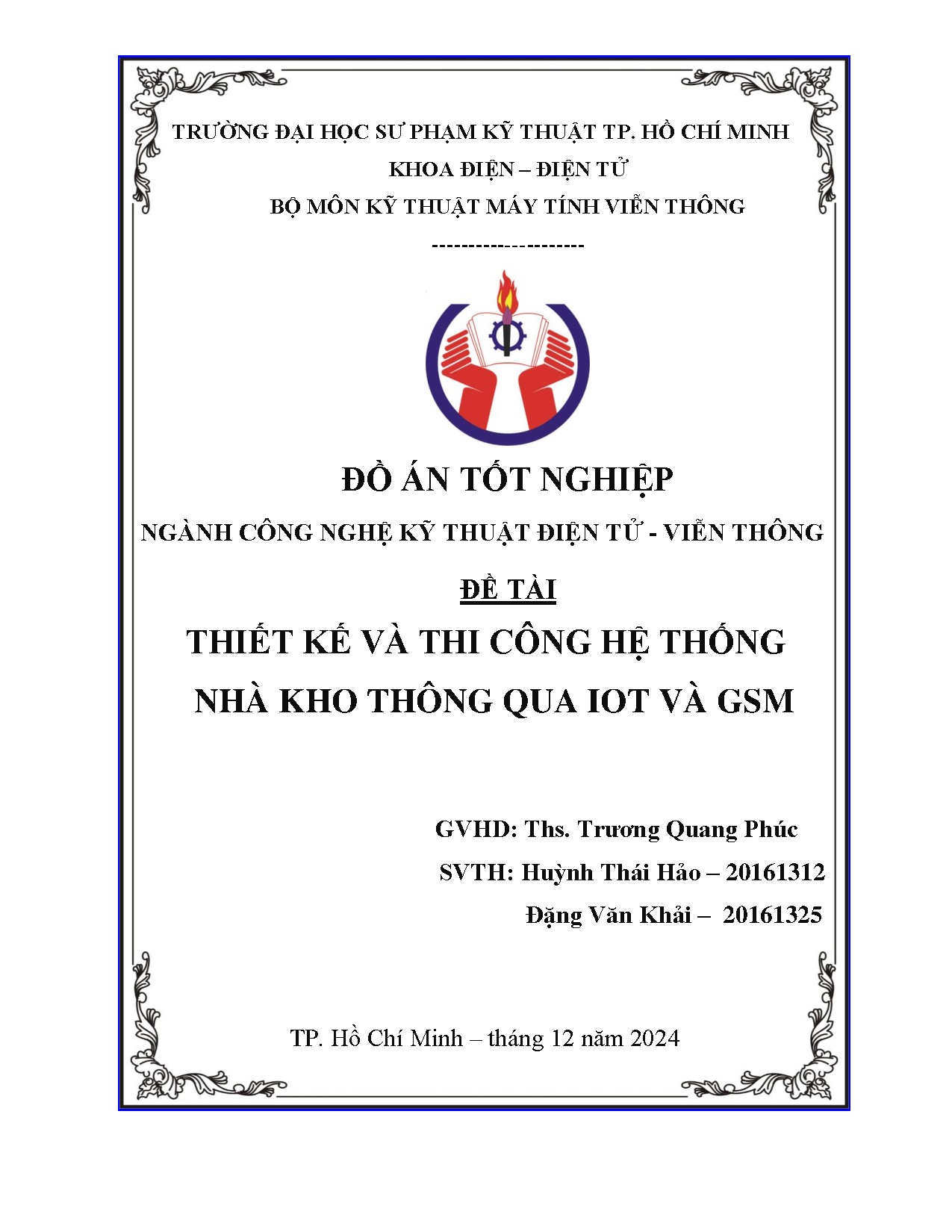 Đồ án tốt nghiệp - Thiết kế và thi công hệ thống nhà kho thông qua IOT và GSM