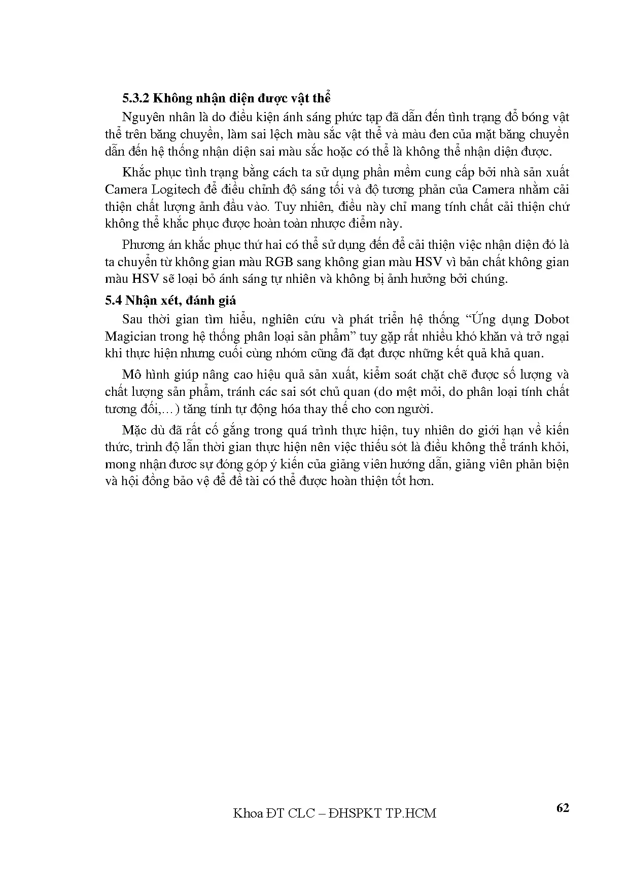 Đồ án tốt nghiệp - Ứng dụng Dobot Magician trong hệ thống phân loại sản phẩm - Trang 78