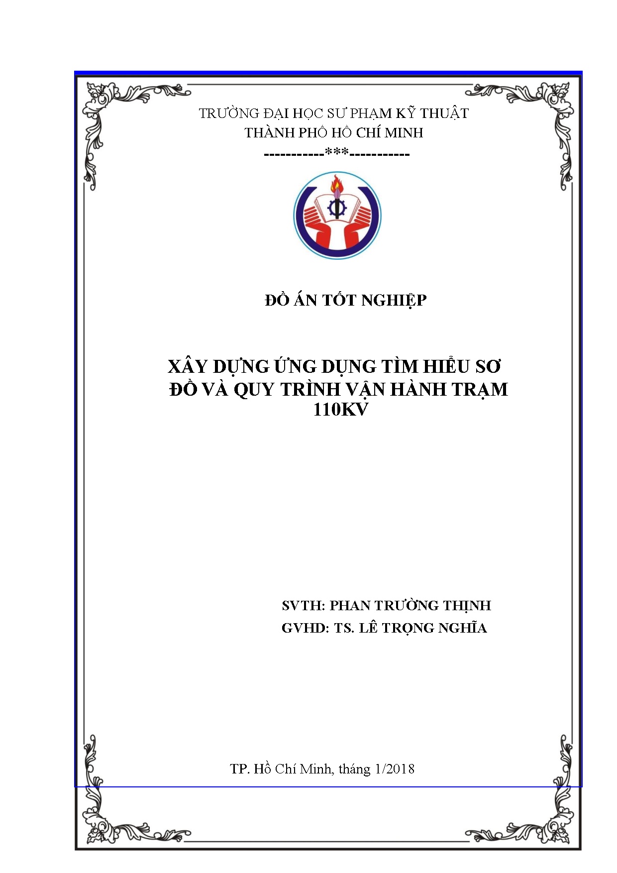 Đồ án tốt nghiệp - Xây dựng ứng dụng tìm hiểu sơ đồ và quy trình vận hành trạm 110Kv