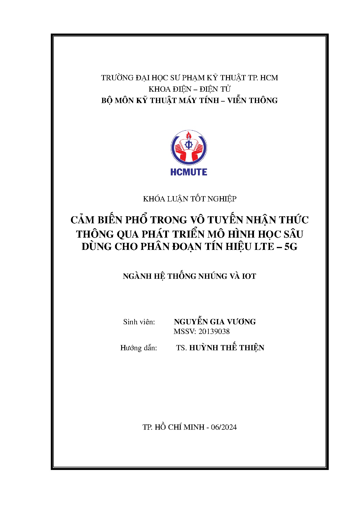 Đồ án tốt nghiệp - Cảm biến phổ trong vô tuyến nhận thức thông qua phát triển mô hình HSDCPĐTHL - 5