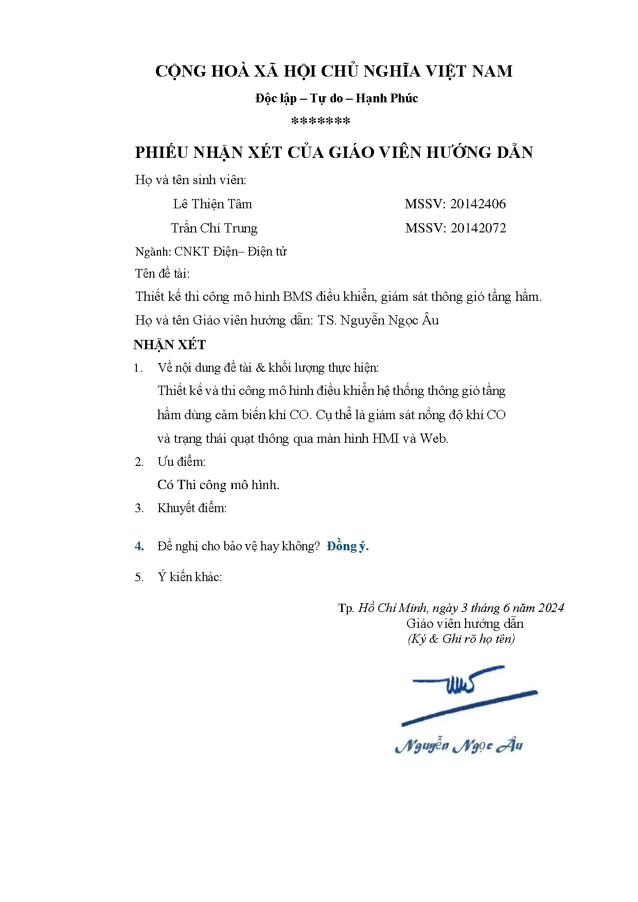 Đồ án tốt nghiệp - Thiết kế thi công mô hình BMS điều khiển, giám sát thông gió tầng hầm - Trang 3