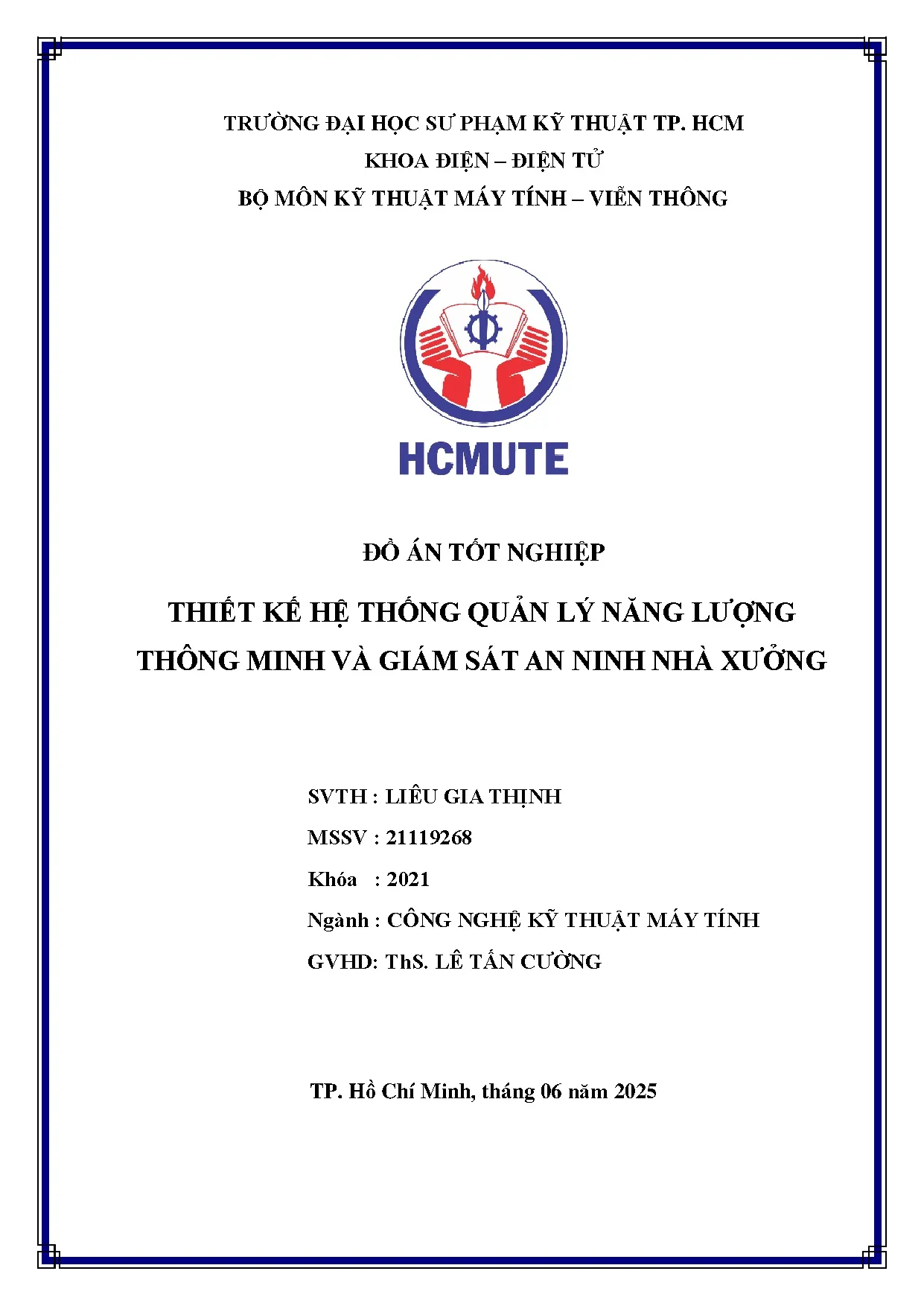 Đồ án tốt nghiệp - Thiết kế hệ thống quản lý năng lượng thông minh và giám sát an ninh nhà xưởng