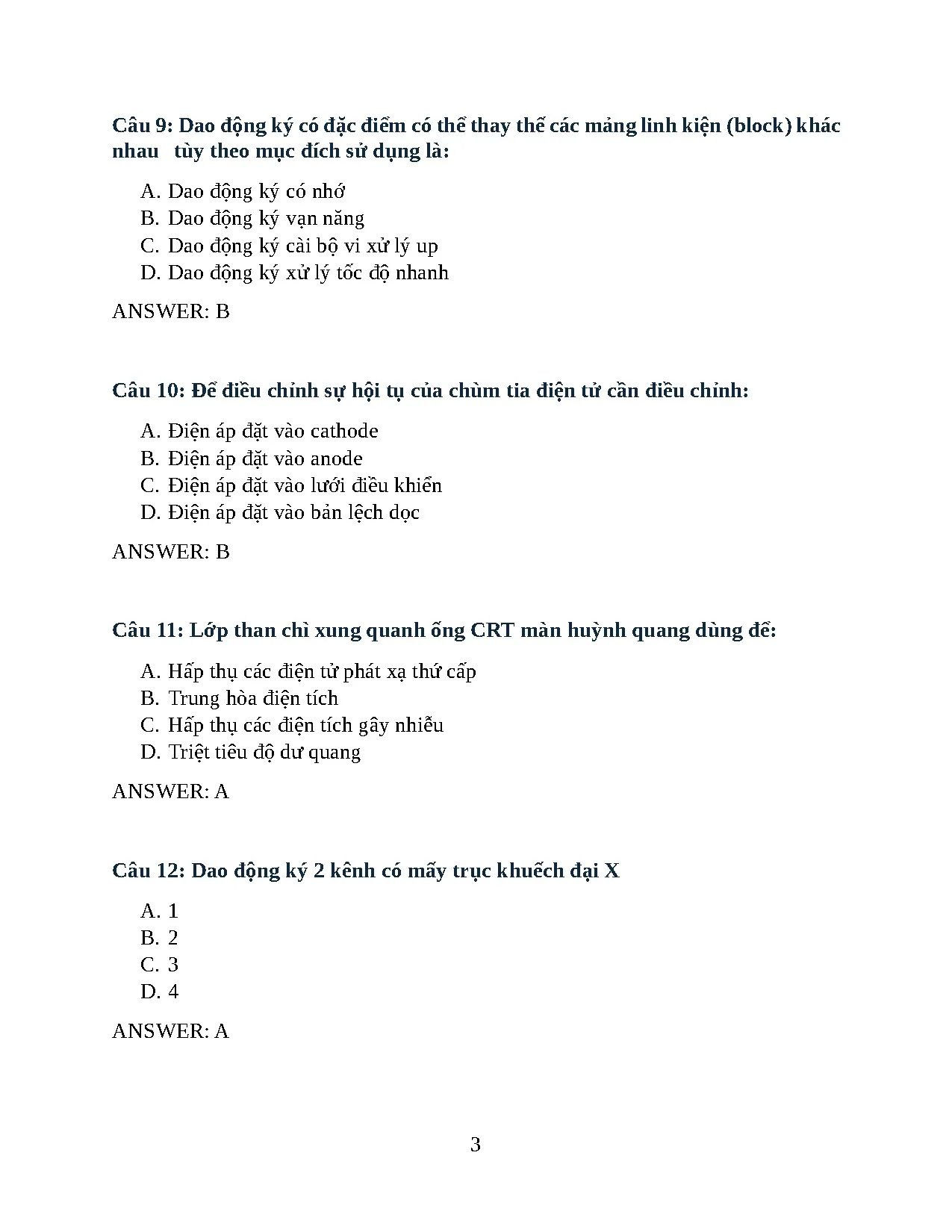 Trắc nghiệm chương 6 đo lường - Trang 3