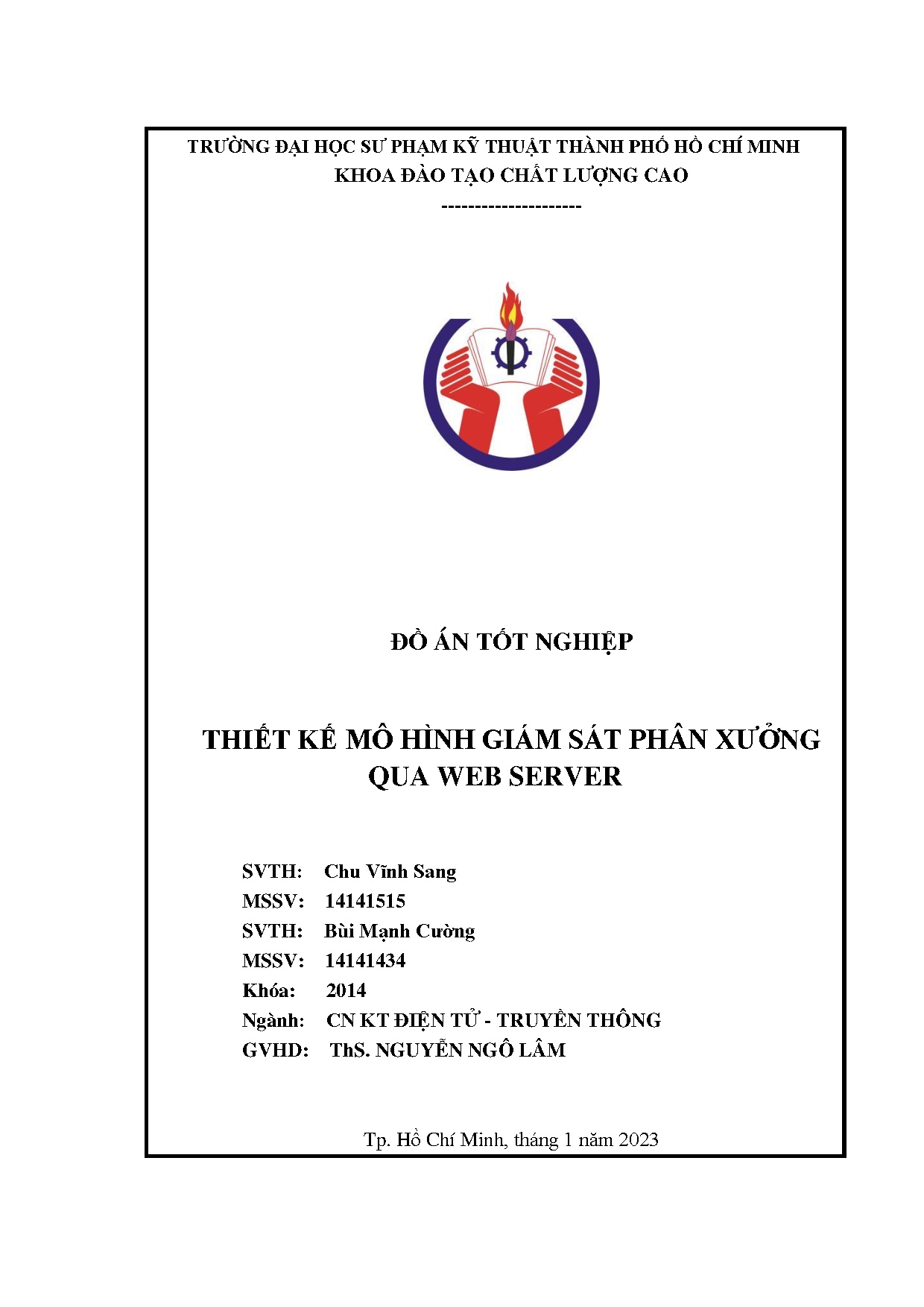 Đồ án tốt nghiệp - Thiết kế mô hình giám sát phân xưởng qua Web Server