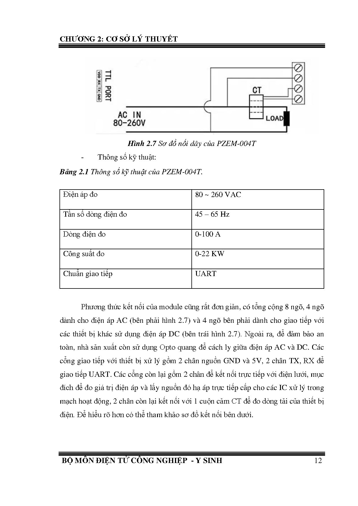 Đồ án tốt nghiệp - Thiết kế và thi công đồng hồ đo điện năng AC, DC giám sát dữ liệu trên Internet - Trang 33
